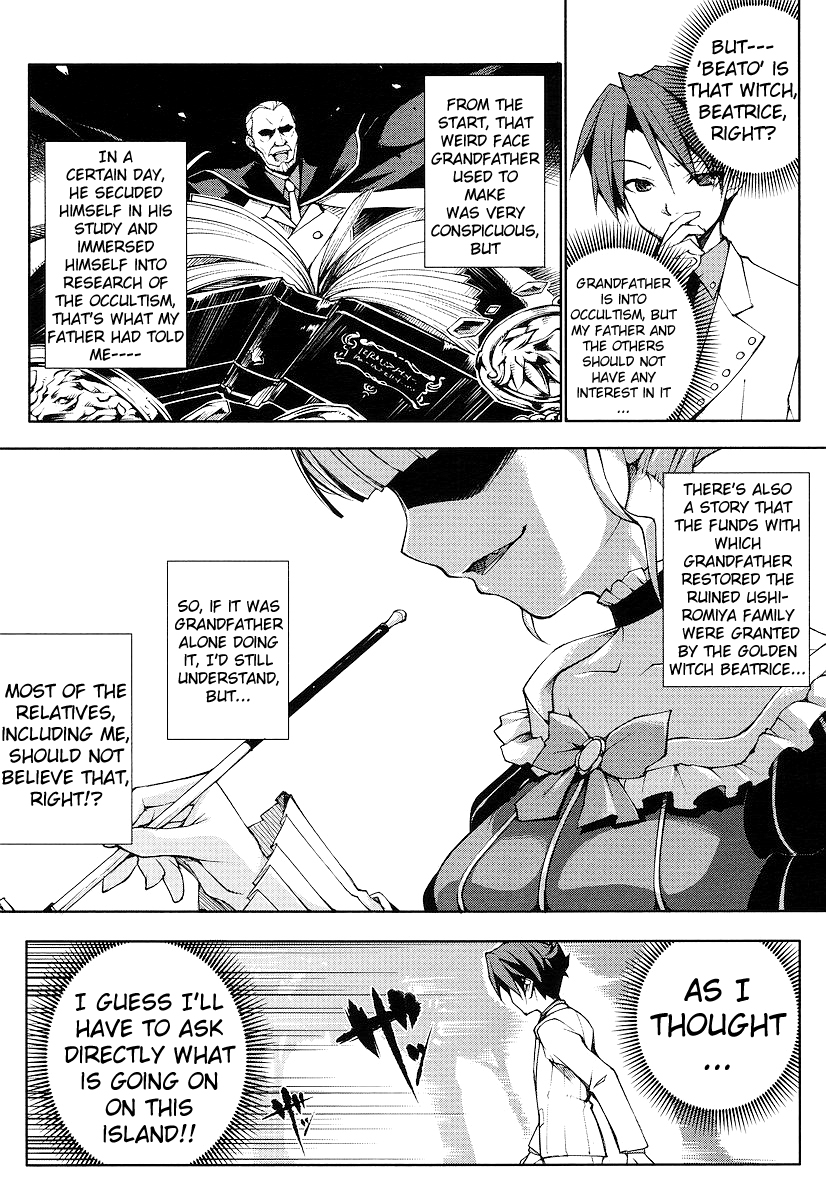 Umineko no Naku Koro ni Episode X Chapter 2.2 page 14 - Chapter 2 v2 : Sharpeless Witch