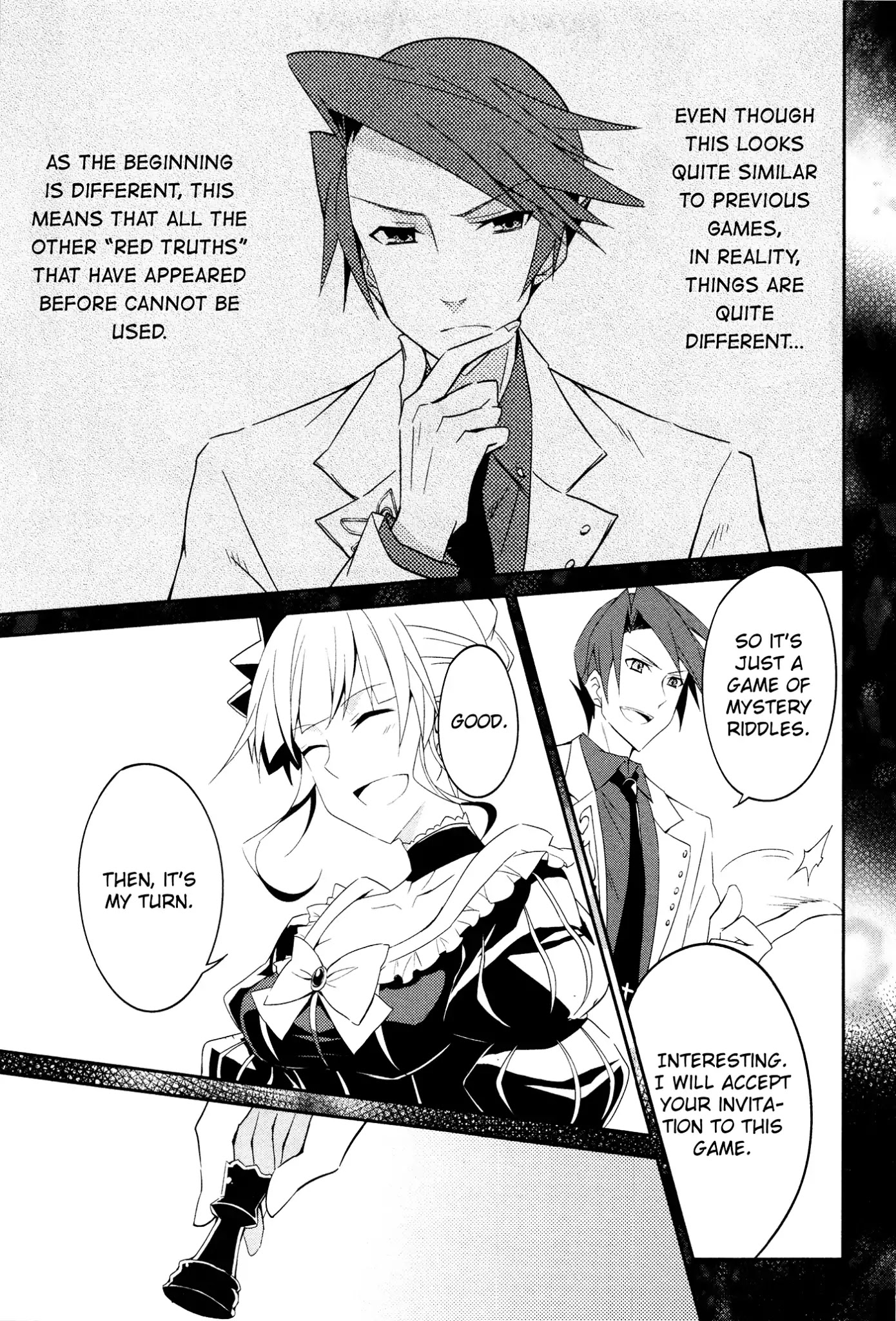 Umineko no Naku Koro ni Shi: Forgery of the Purple Logic Chapter 1 page 19 - Chapter 1