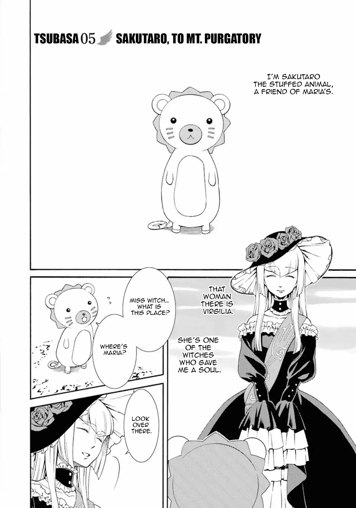 Umineko no Naku Koro ni Tsubasa Chapter 5 page 2 - Chapter 5: Sakutaro to Mt. Purgatoy