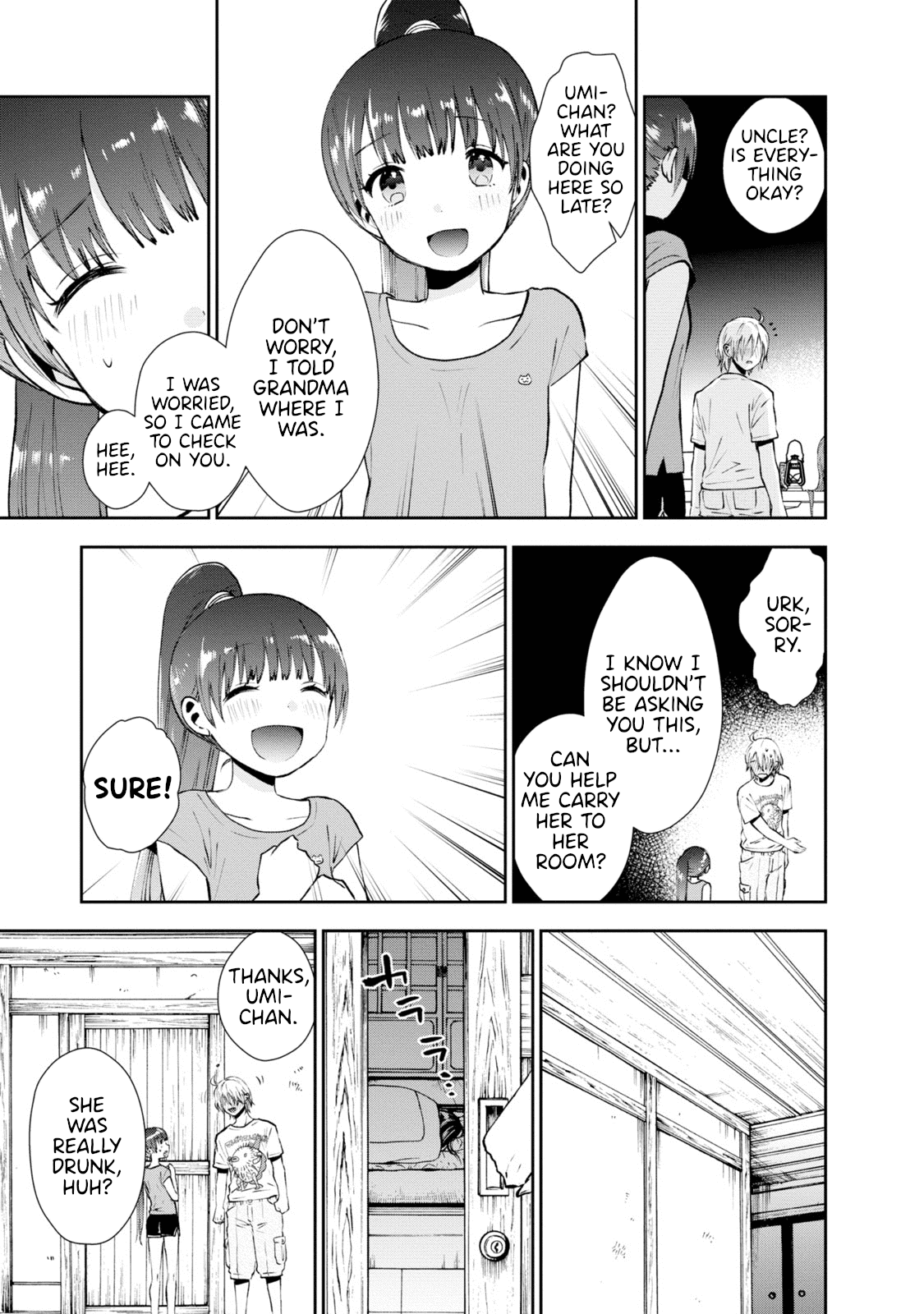 Umisaki Lilac Chapter 10 page 12 - Chapter 10: Sea and Beer and Older Lady
