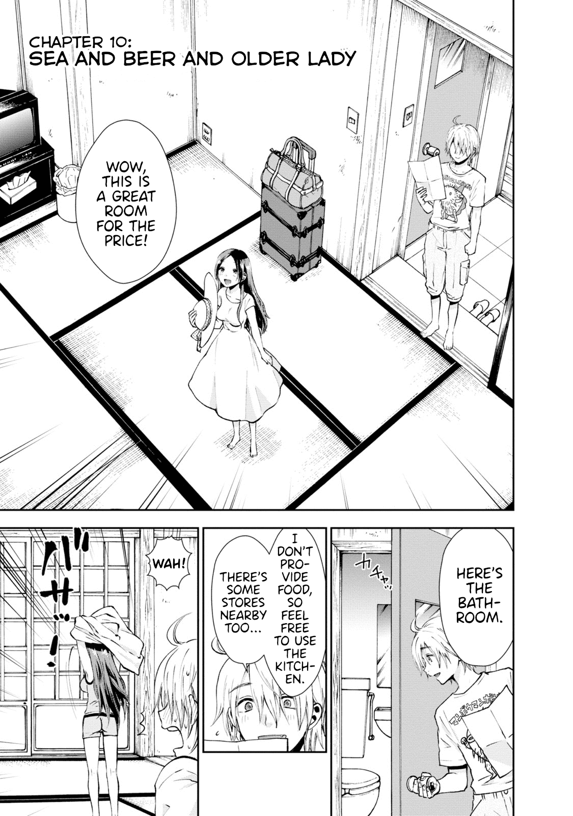 Umisaki Lilac Chapter 10 page 4 - Chapter 10: Sea and Beer and Older Lady