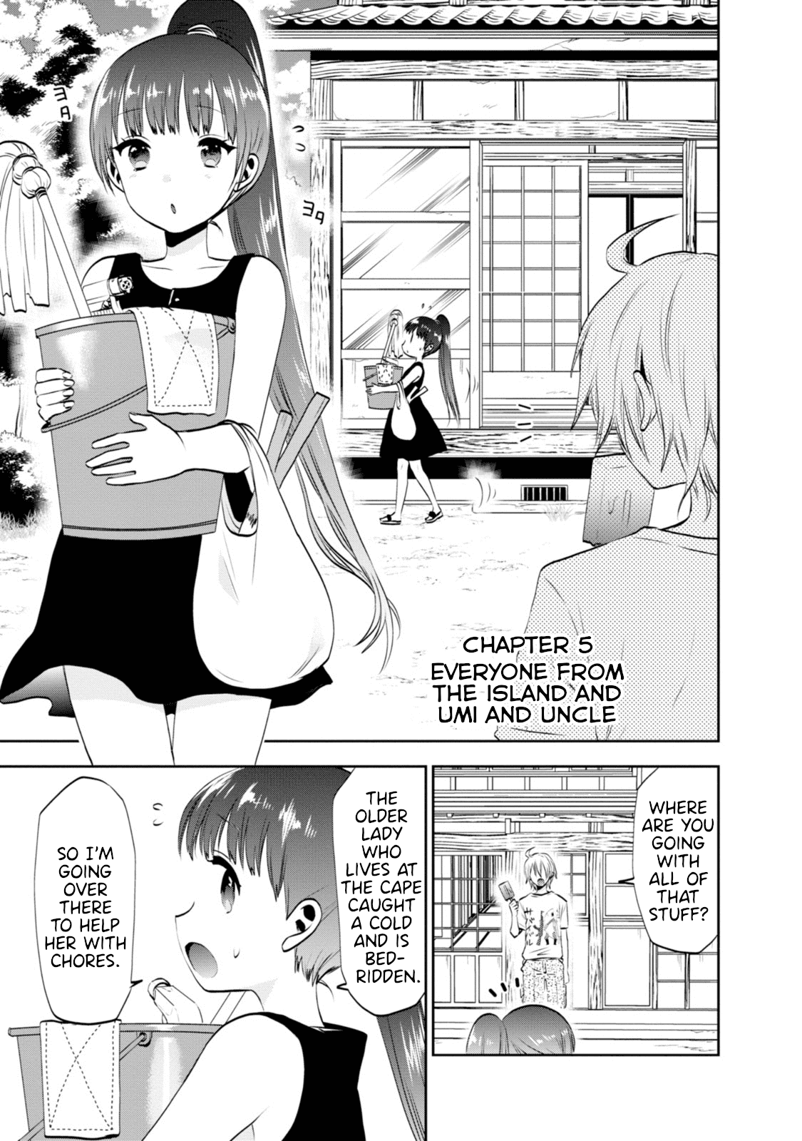 Umisaki Lilac Chapter 5 page 1 - Chapter 5: Everyone from the Island and Umi and Uncle
