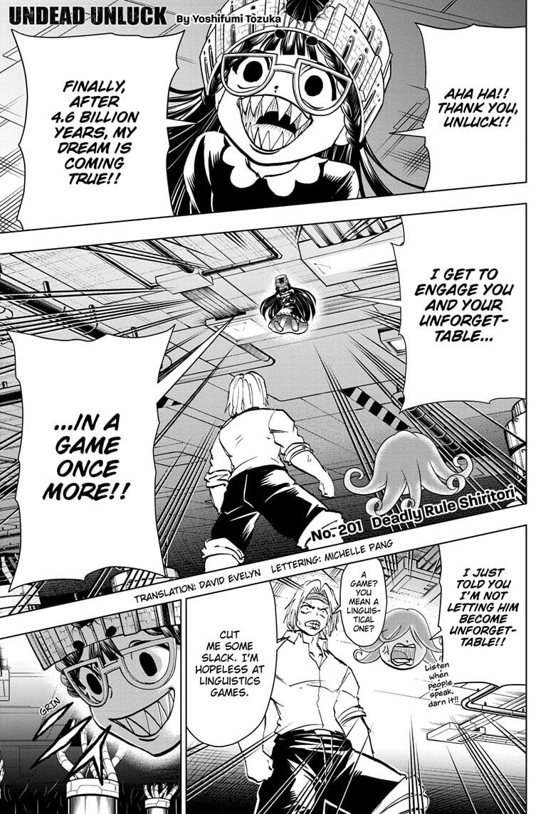 Undead + Unluck Chapter 201 page 1 - Chapter 201