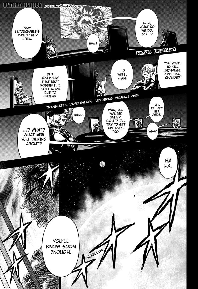 Undead + Unluck Chapter 218 page 1 - Chapter 218