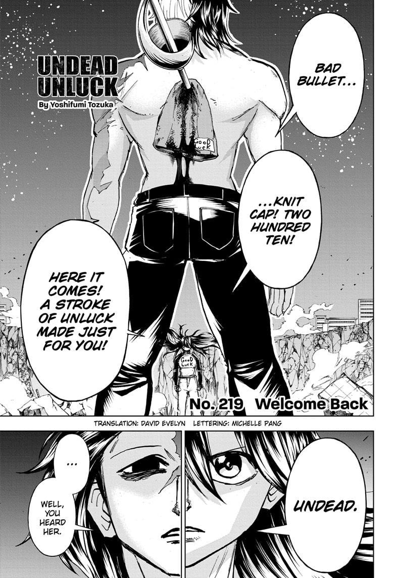 Undead + Unluck Chapter 219 page 1 - Chapter 219