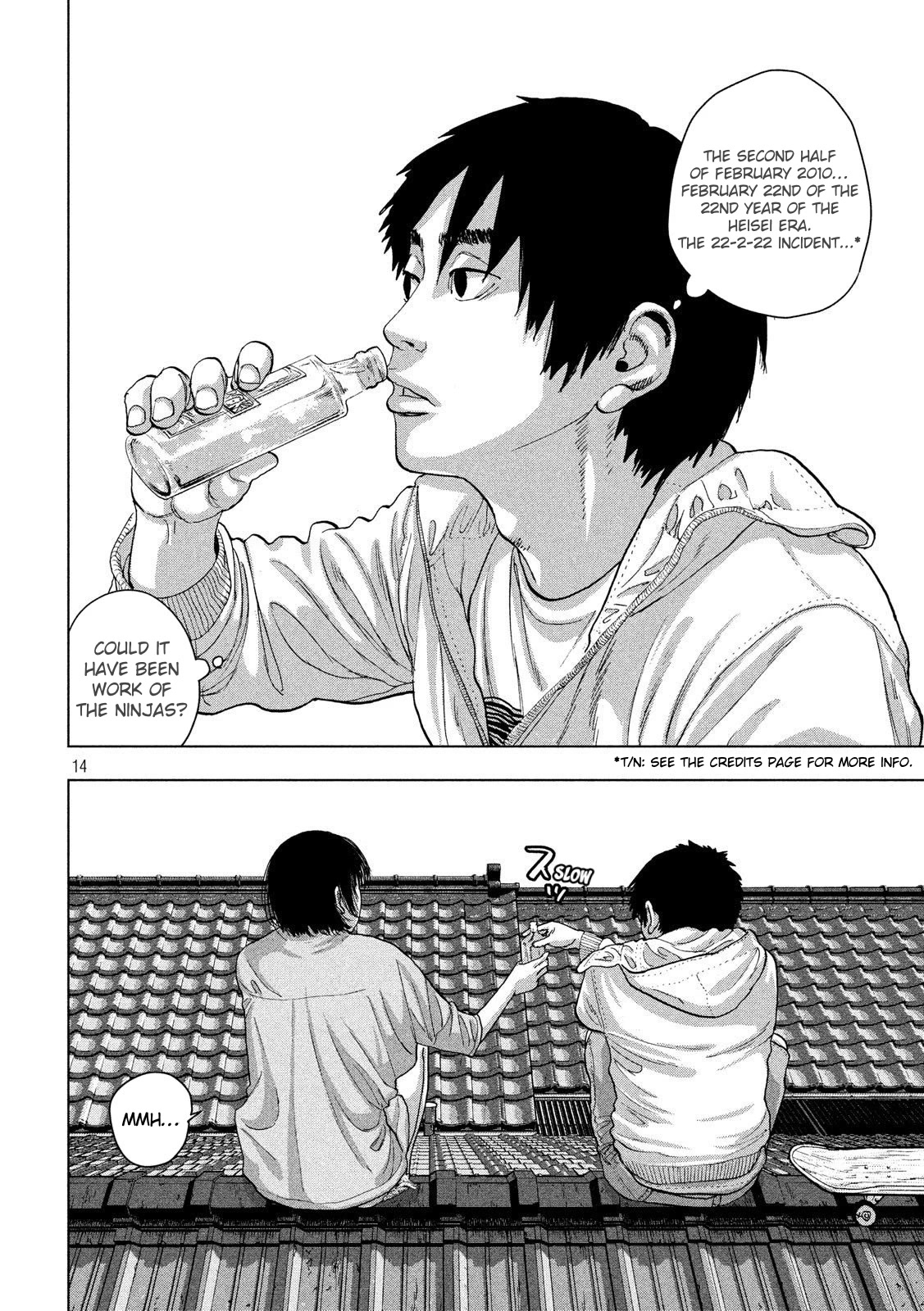 Under Ninja Chapter 18 page 13 - Chapter 18: Up on the Roof