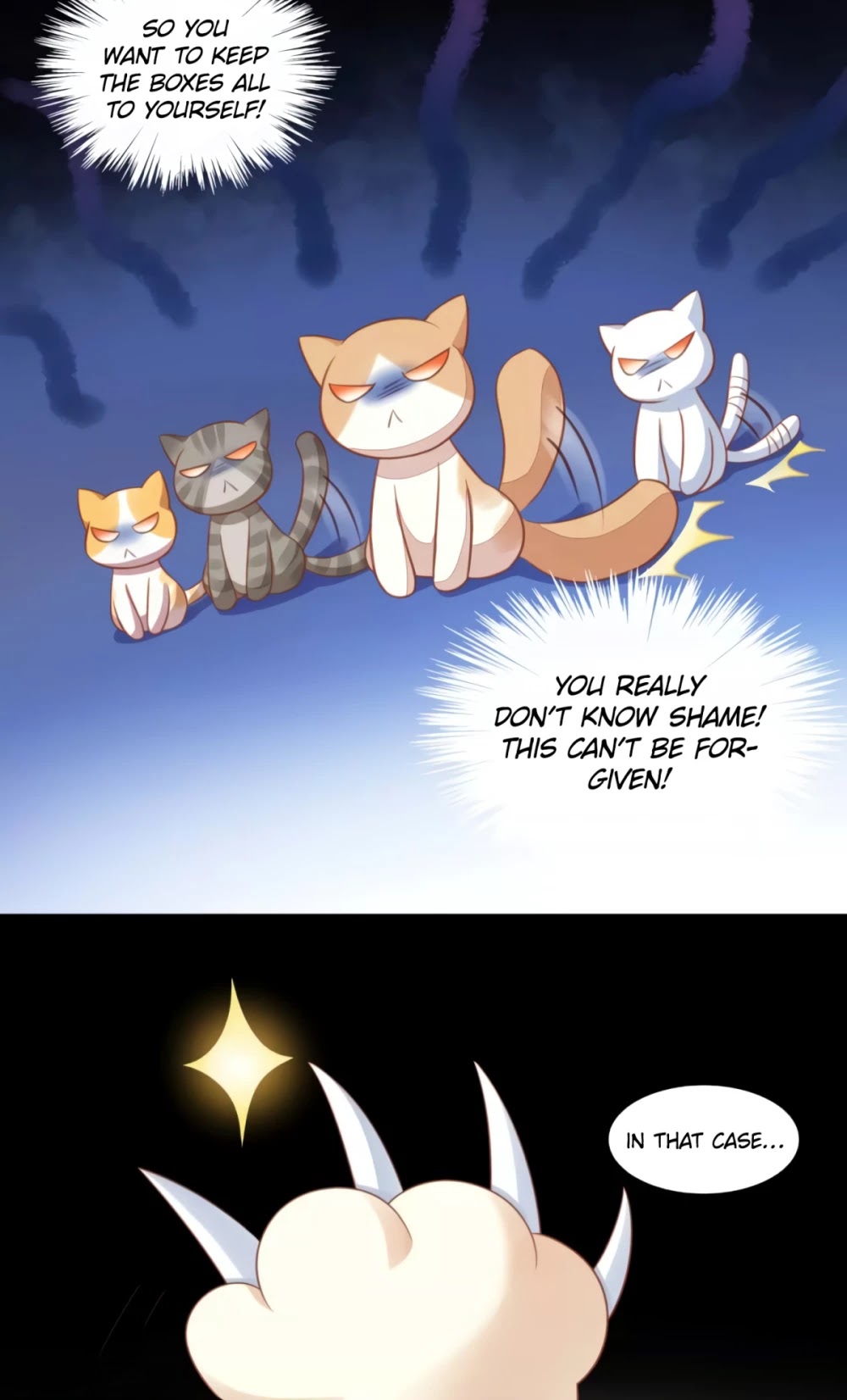 Under the Paws of Cats Chapter 12 page 24 - Chapter 12: The Battle for the Cardboard Boxes!