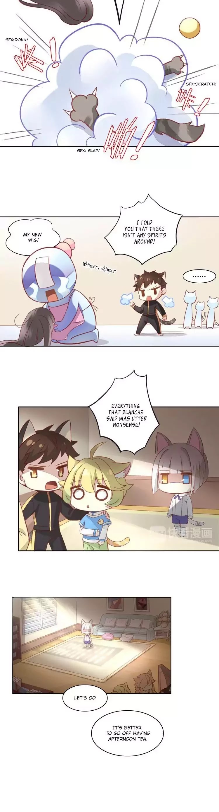 Under the Paws of Cats Chapter 4 page 14 - Chapter 4: The spooky game