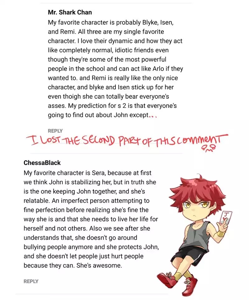unOrdinary Chapter 79.7 page 15 - Bonus Chapter: Giveaway Winners! + A Teaser