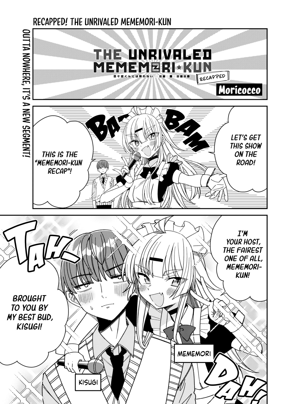 Unparalleled Mememori-kun Chapter 13.2 page 1 - Chapter 13.2: Recapped! 01