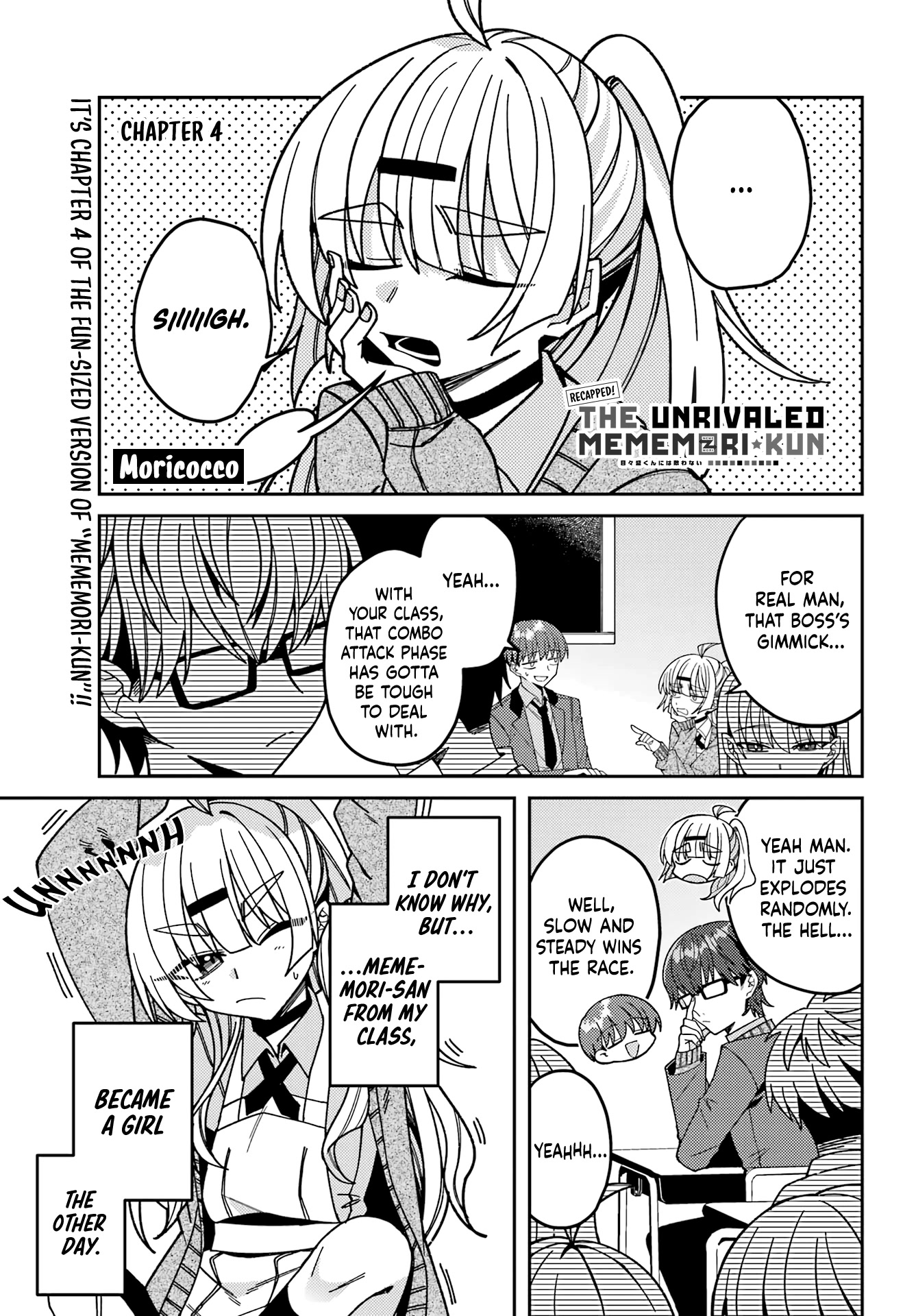 Unparalleled Mememori-kun Chapter 13.5 page 1 - Chapter 13.5: Recapped! 04