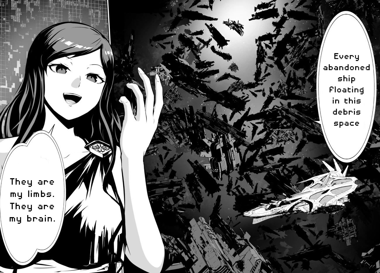 Unparalleled Path ~ Reincarnated as the AI for a Space Battleship ~ Chapter 11 page 13 - Chapter 11: Contact Route