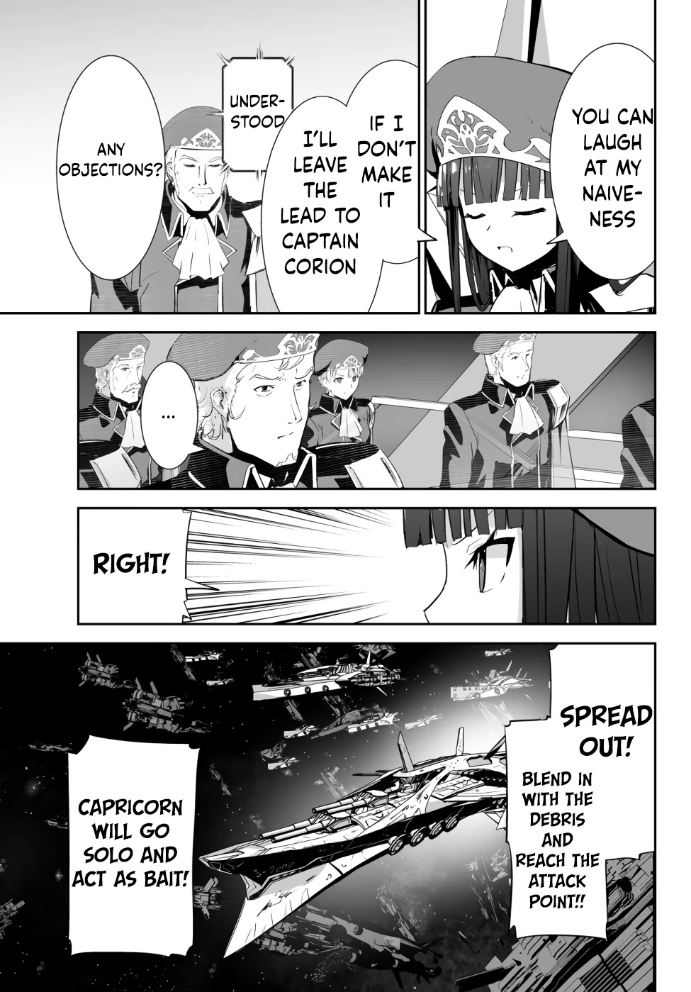 Unparalleled Path ~ Reincarnated as the AI for a Space Battleship ~ Chapter 8 page 9 - Chapter 8: Route to Battle