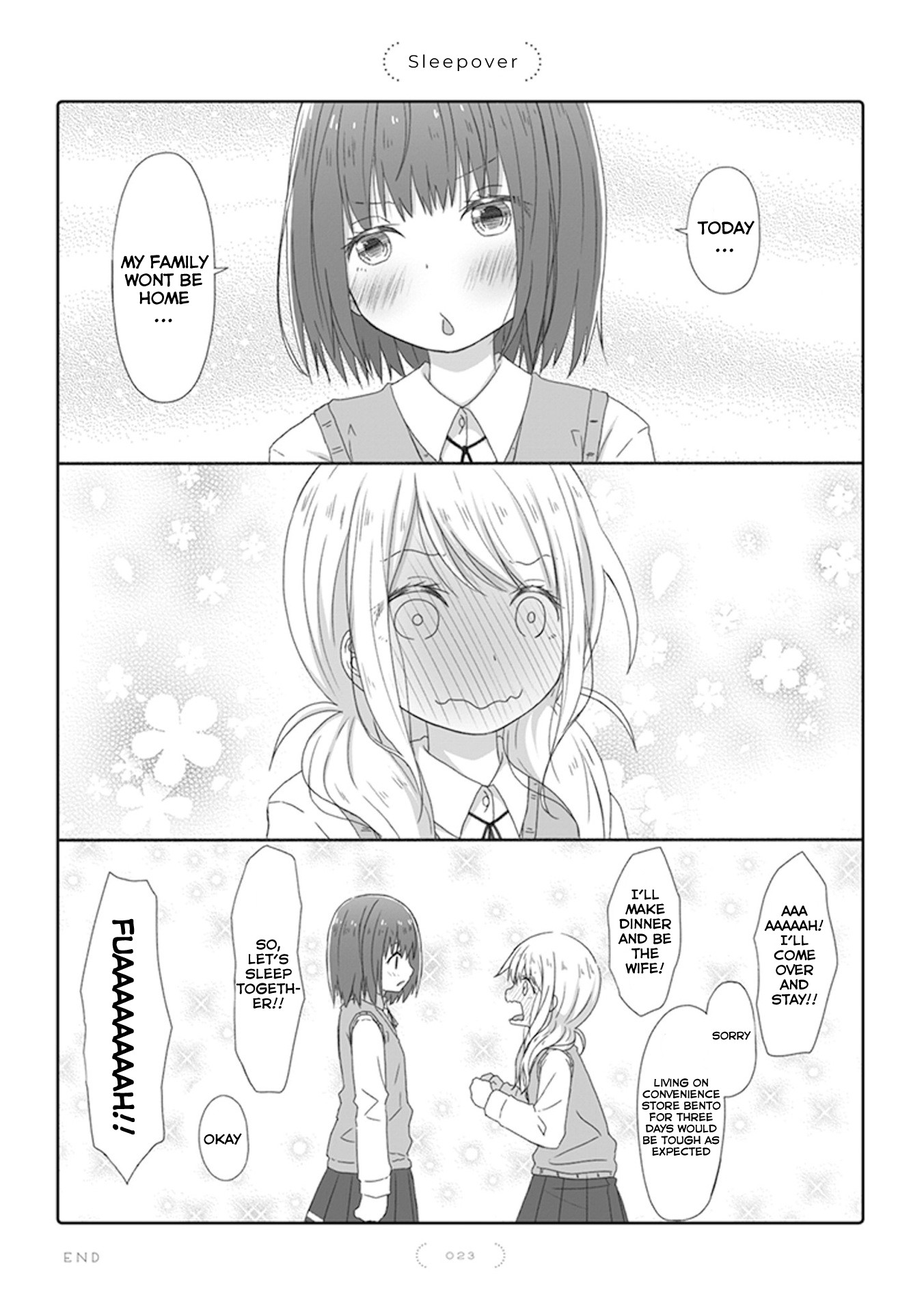 Unrequited Yuri Love Chapter 7 page 1 - Chapter 7: Sleepover