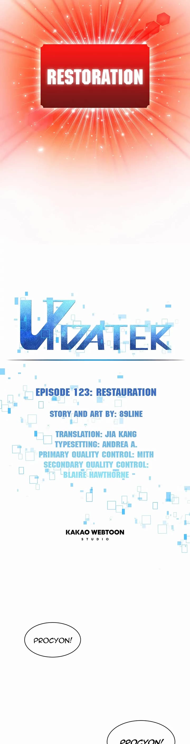 Updater Chapter 123 page 5 - Chapter 123: Restauration