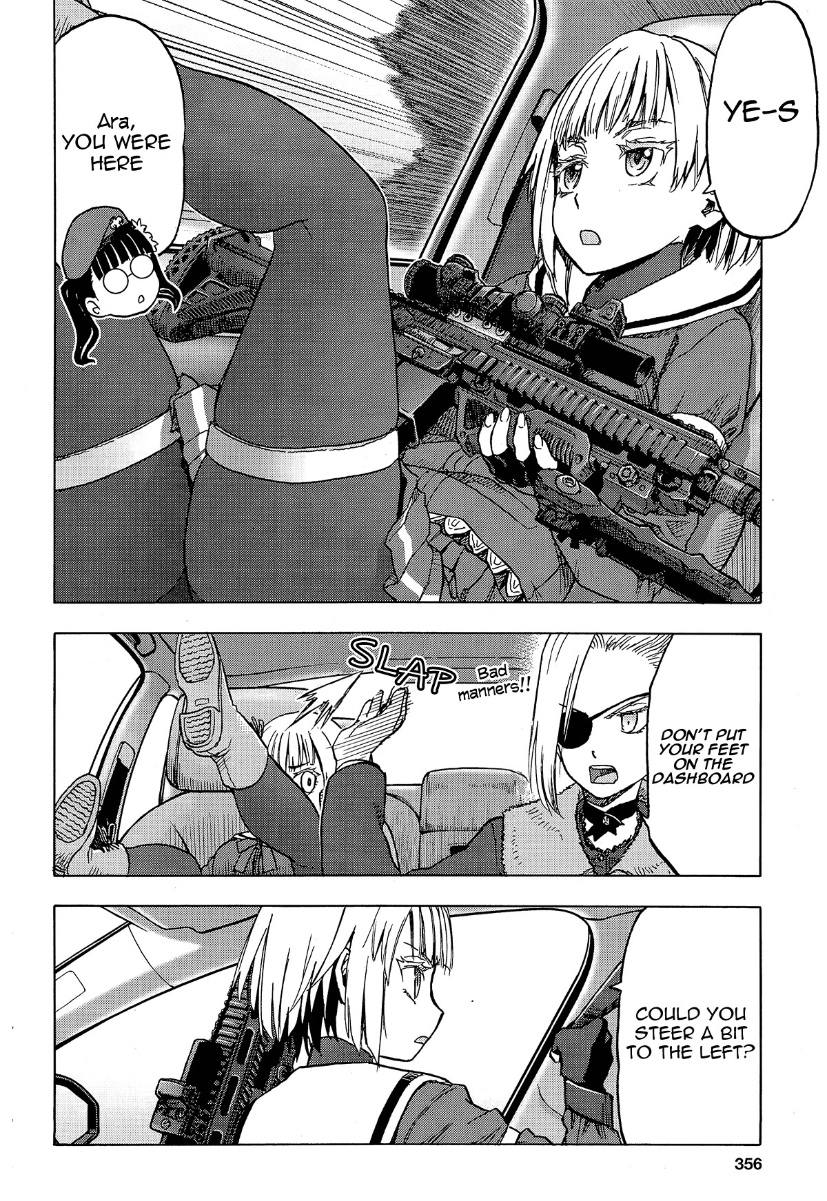 Upotte!! Chapter 106 page 10 - Chapter 106: The long gone peaceful days. A scene from a rainy day.