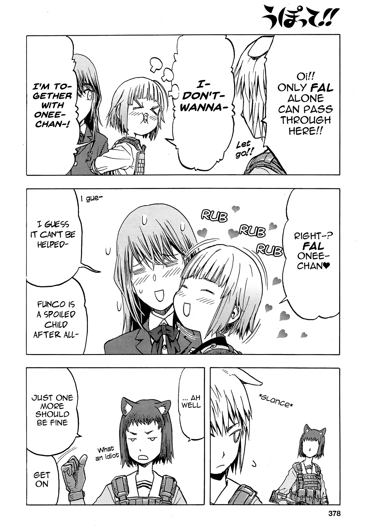 Upotte!! Chapter 106 page 32 - Chapter 106: The long gone peaceful days. A scene from a rainy day.