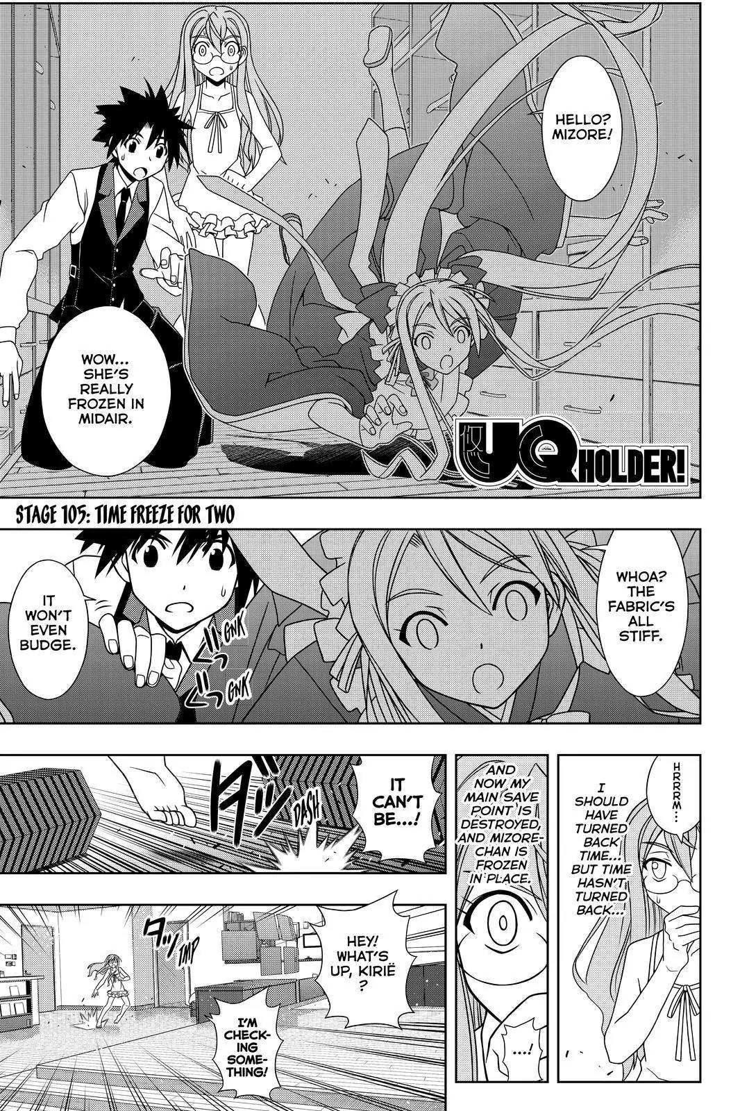 UQ Holder! Chapter 105 page 1 - Chapter 105 : Time Freeze for Two