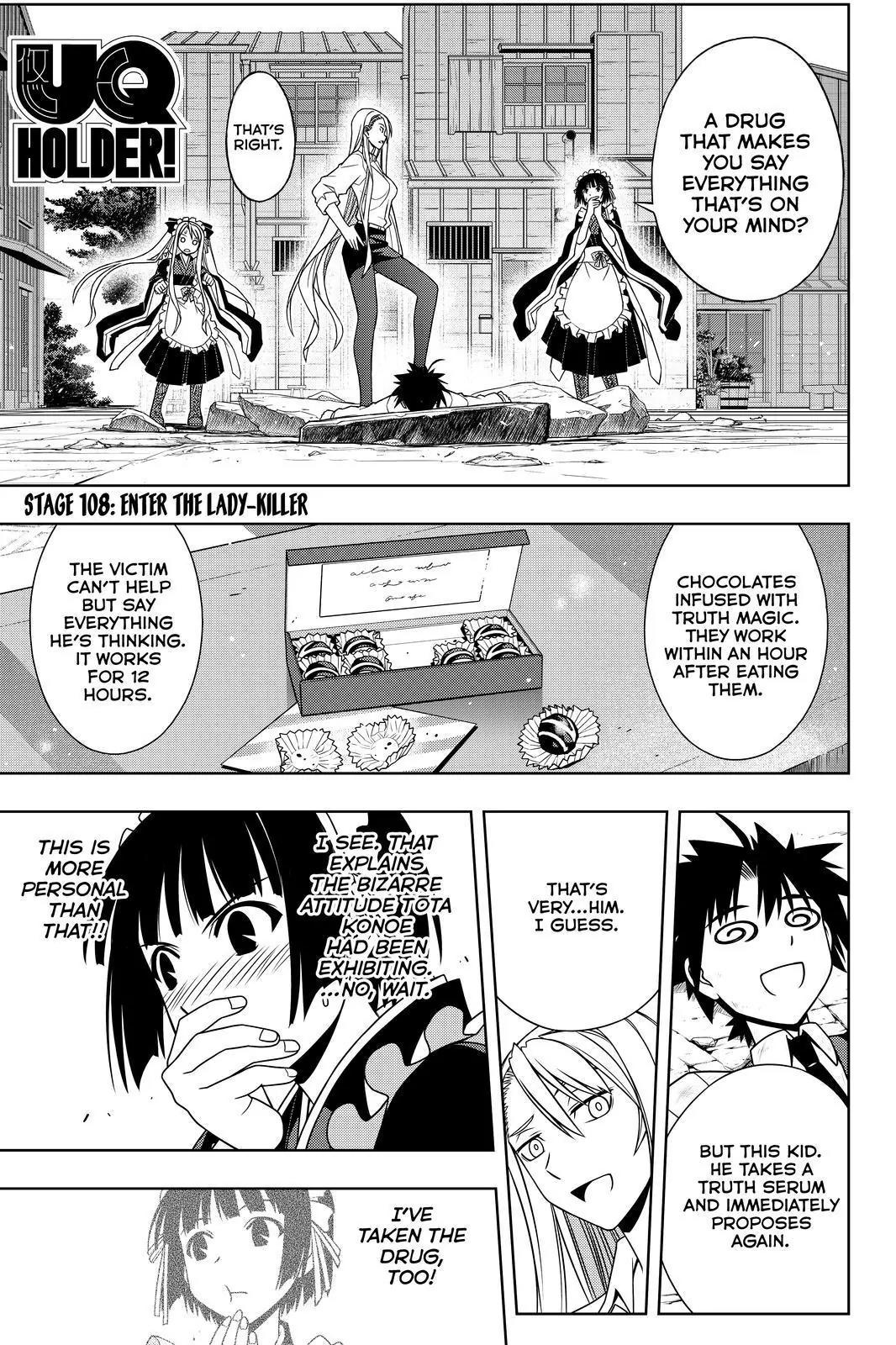 UQ Holder! Chapter 108 page 1 - Chapter 108: Enter The Lady-Killer