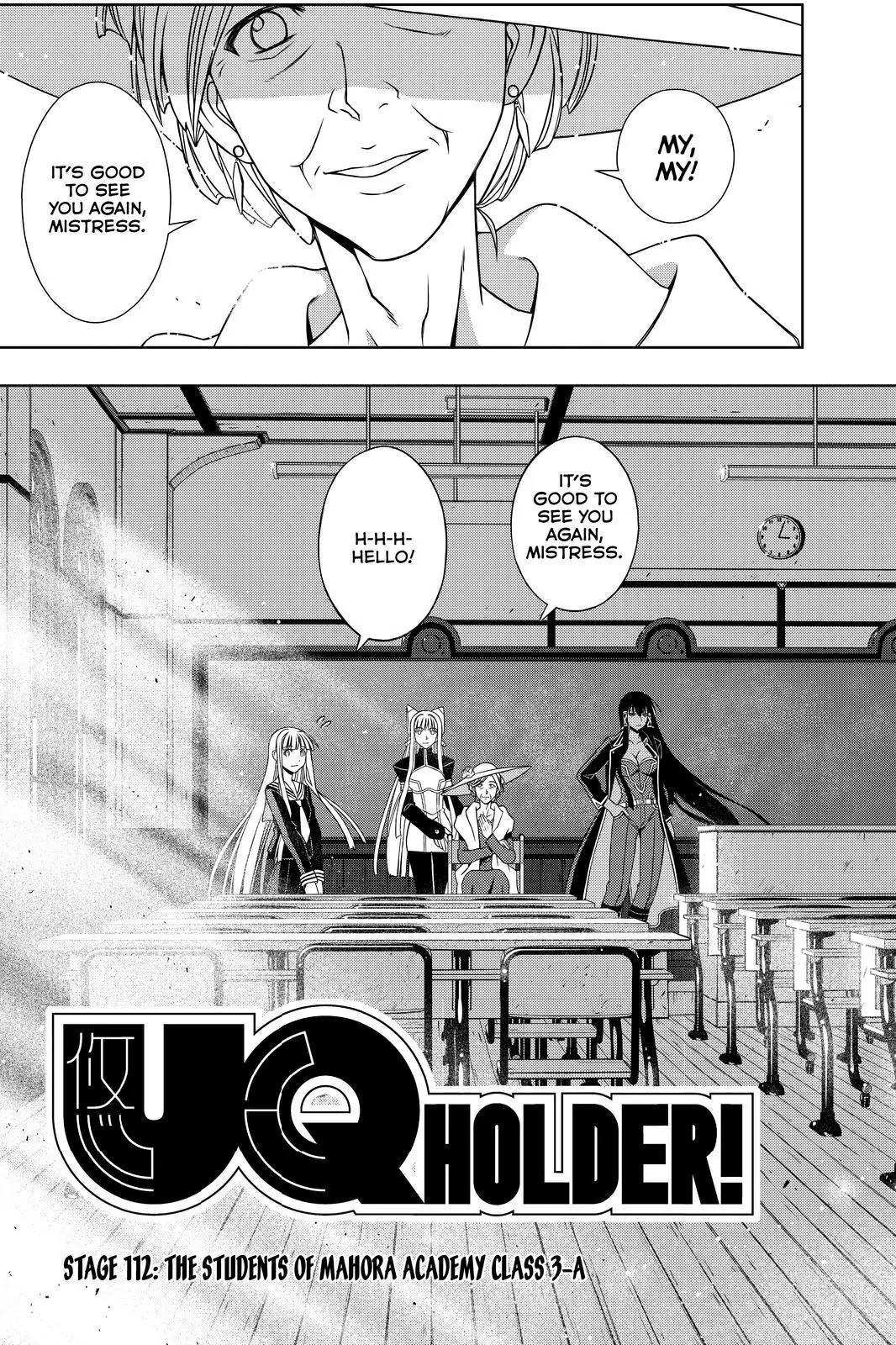 UQ Holder! Chapter 112 page 3 - Chapter 112 : The Students of Mahora Academy Class 3-A