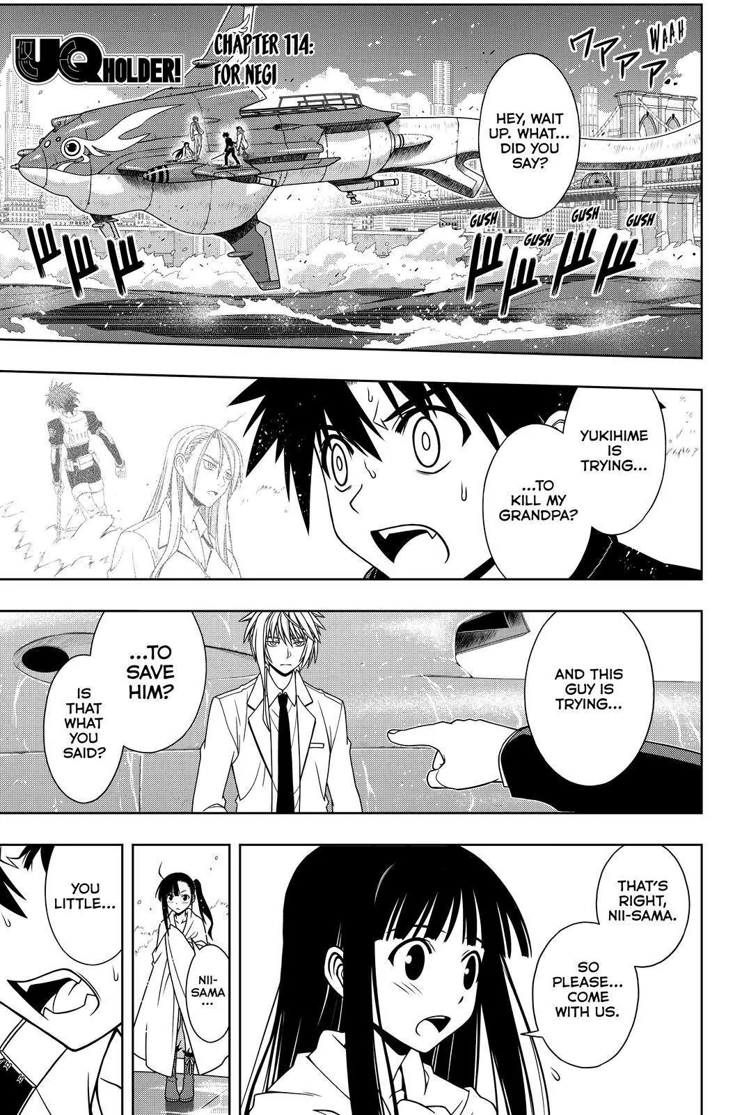 UQ Holder! Chapter 114 page 1 - Chapter 114: For Negi