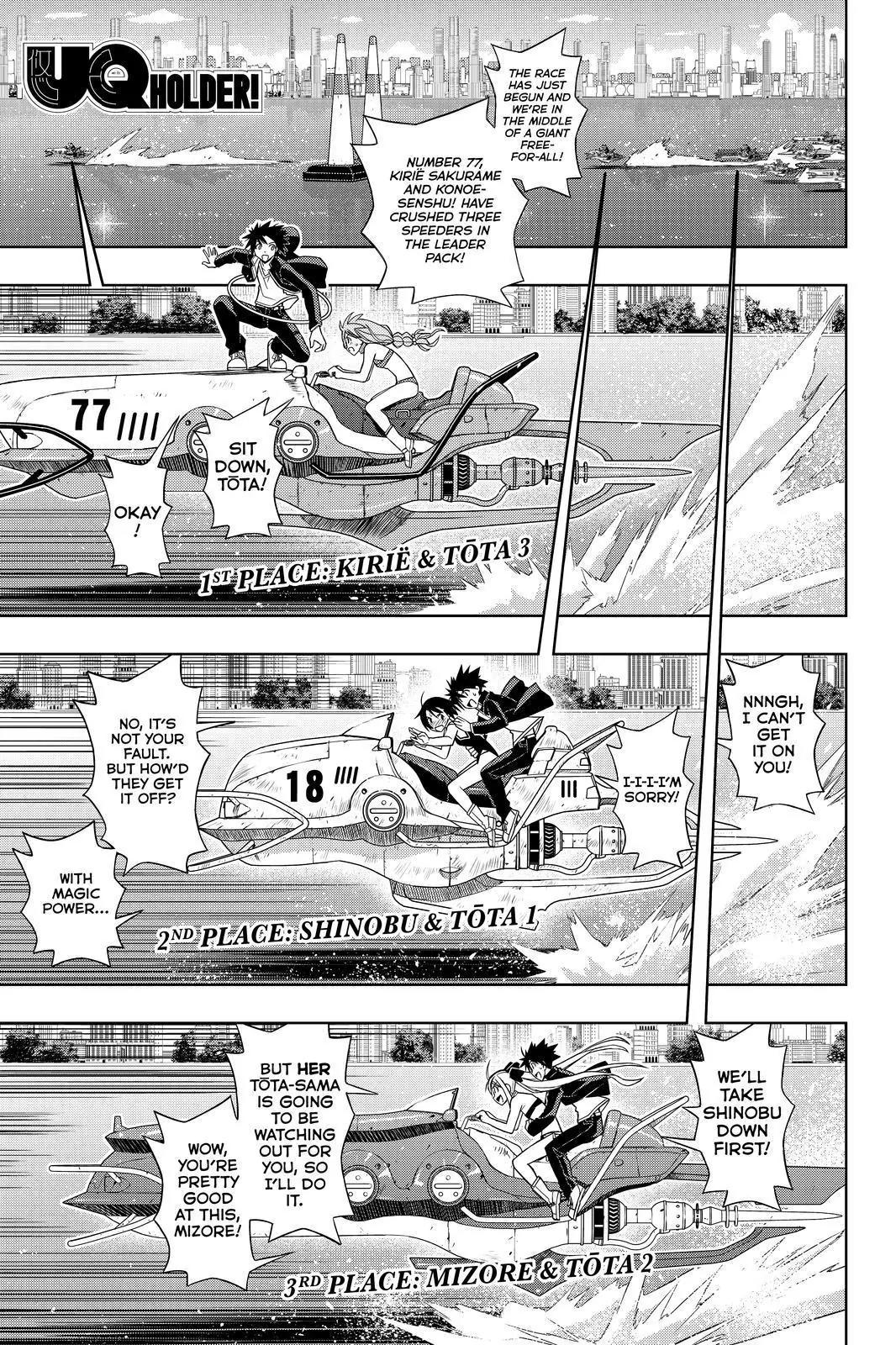 UQ Holder! Chapter 121 page 1 - Chapter 121: Racing Without A Stitch