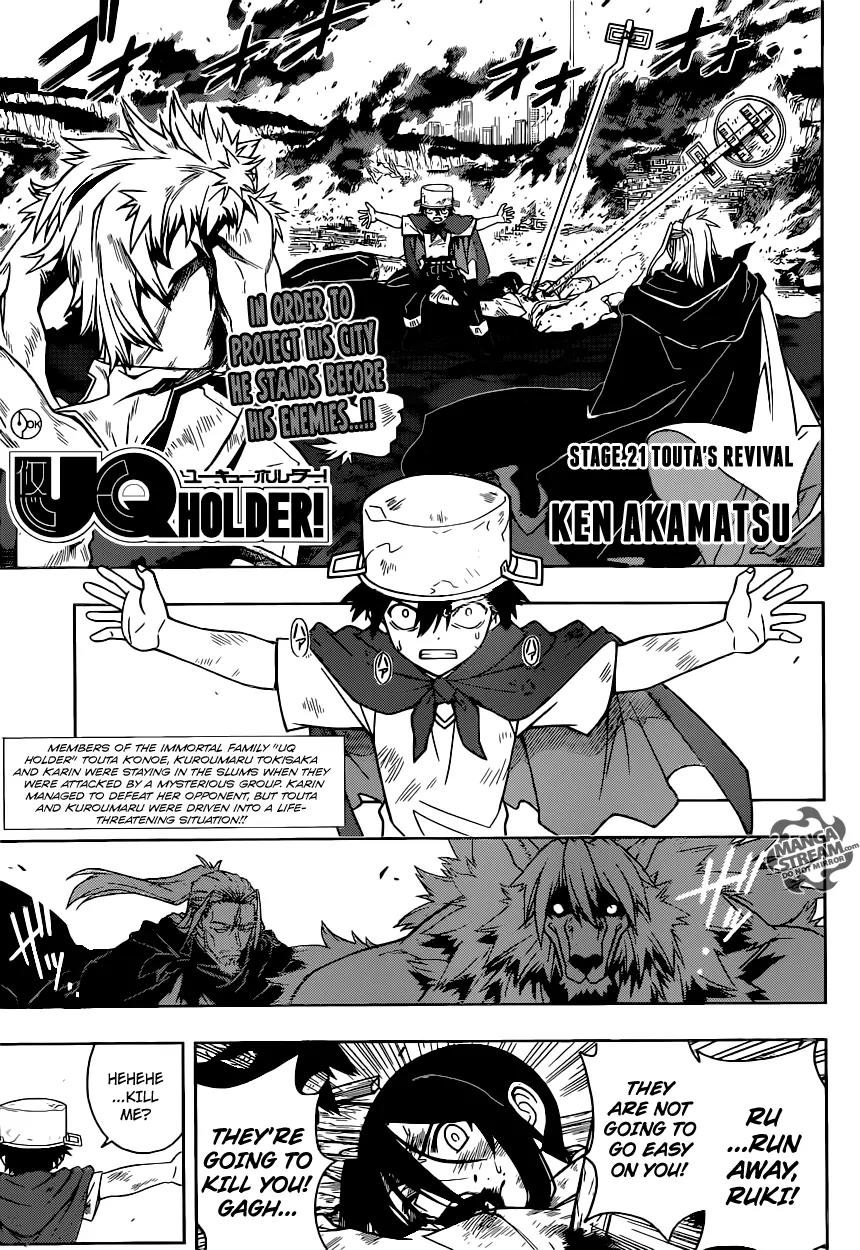 UQ Holder! Chapter 21 page 1 - Chapter 21: Touta's Revival