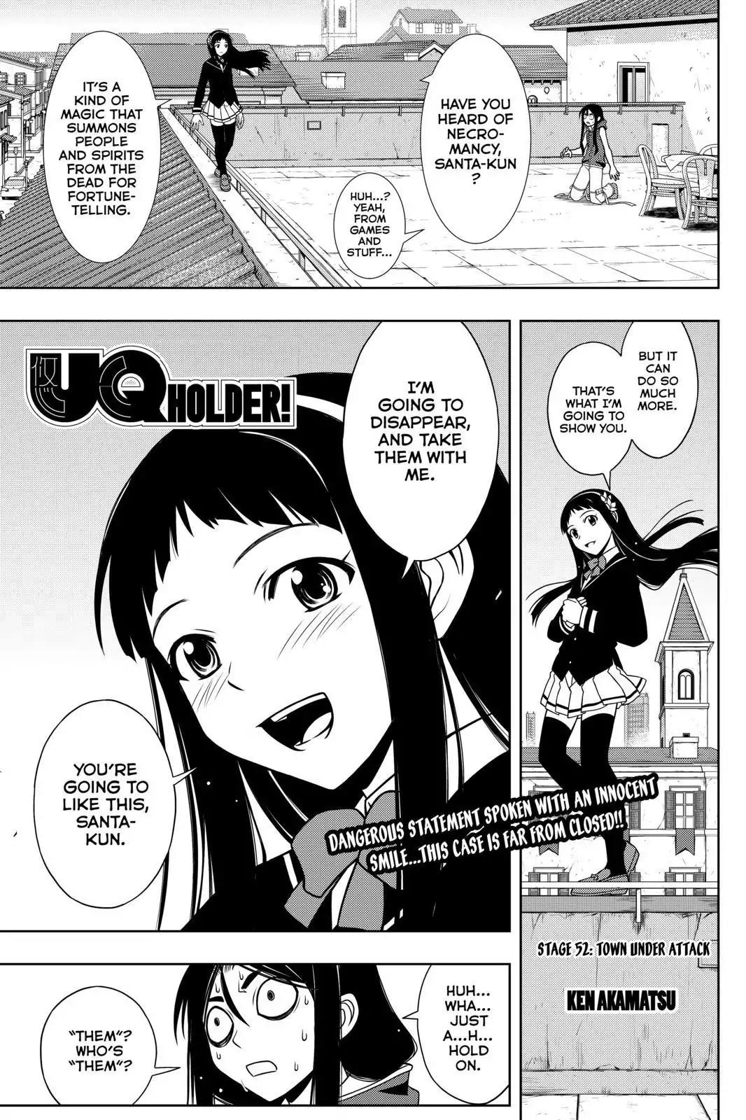 UQ Holder! Chapter 52 page 1 - Chapter 52: Town Under Attack