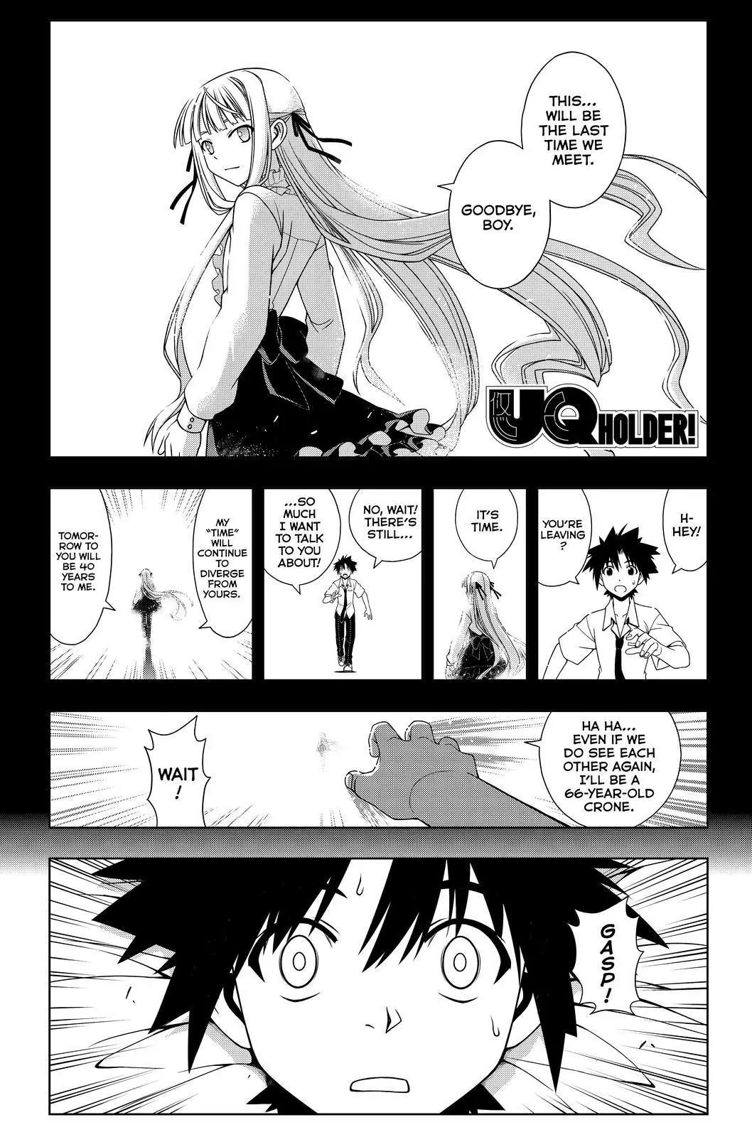 UQ Holder! Chapter 86 page 1 - Chapter 86: Getting Smaller and Farther Away