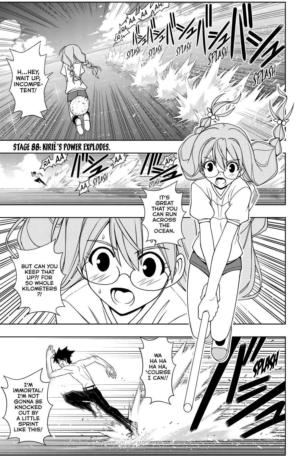 UQ Holder! Chapter 88 page 1 - Chapter 88: Kirie's Power Explodes