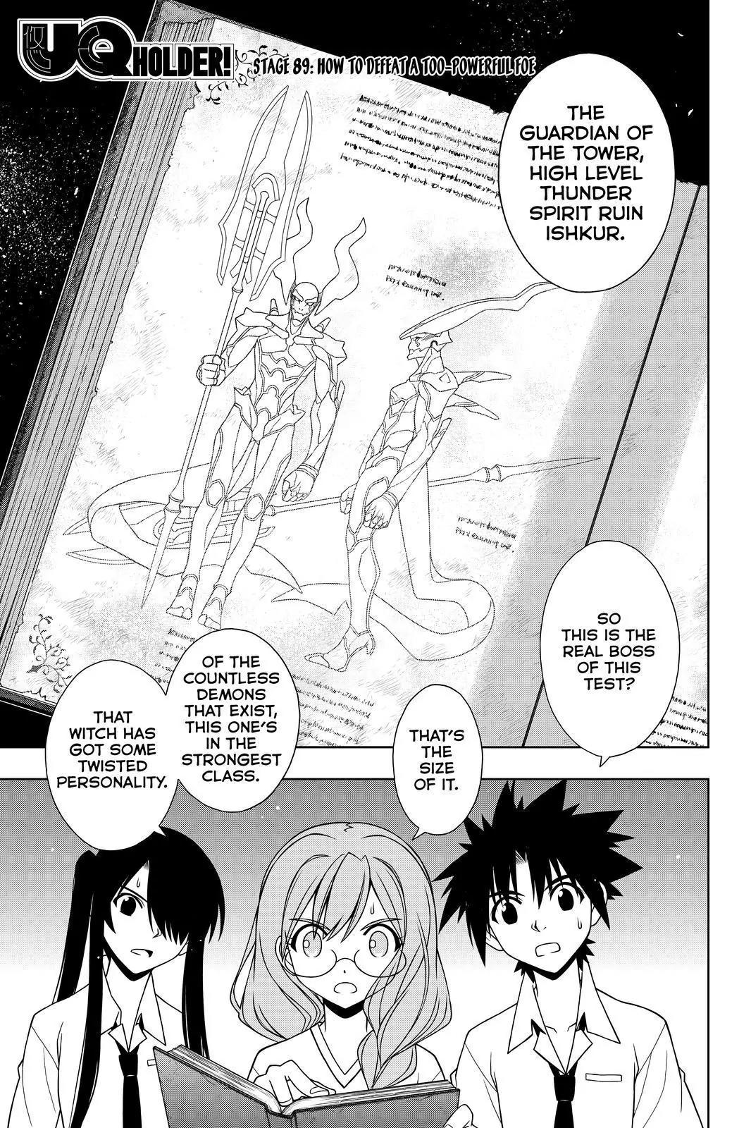 UQ Holder! Chapter 89 page 1 - Chapter 89: How to Defeat A Too-Powerful Foe