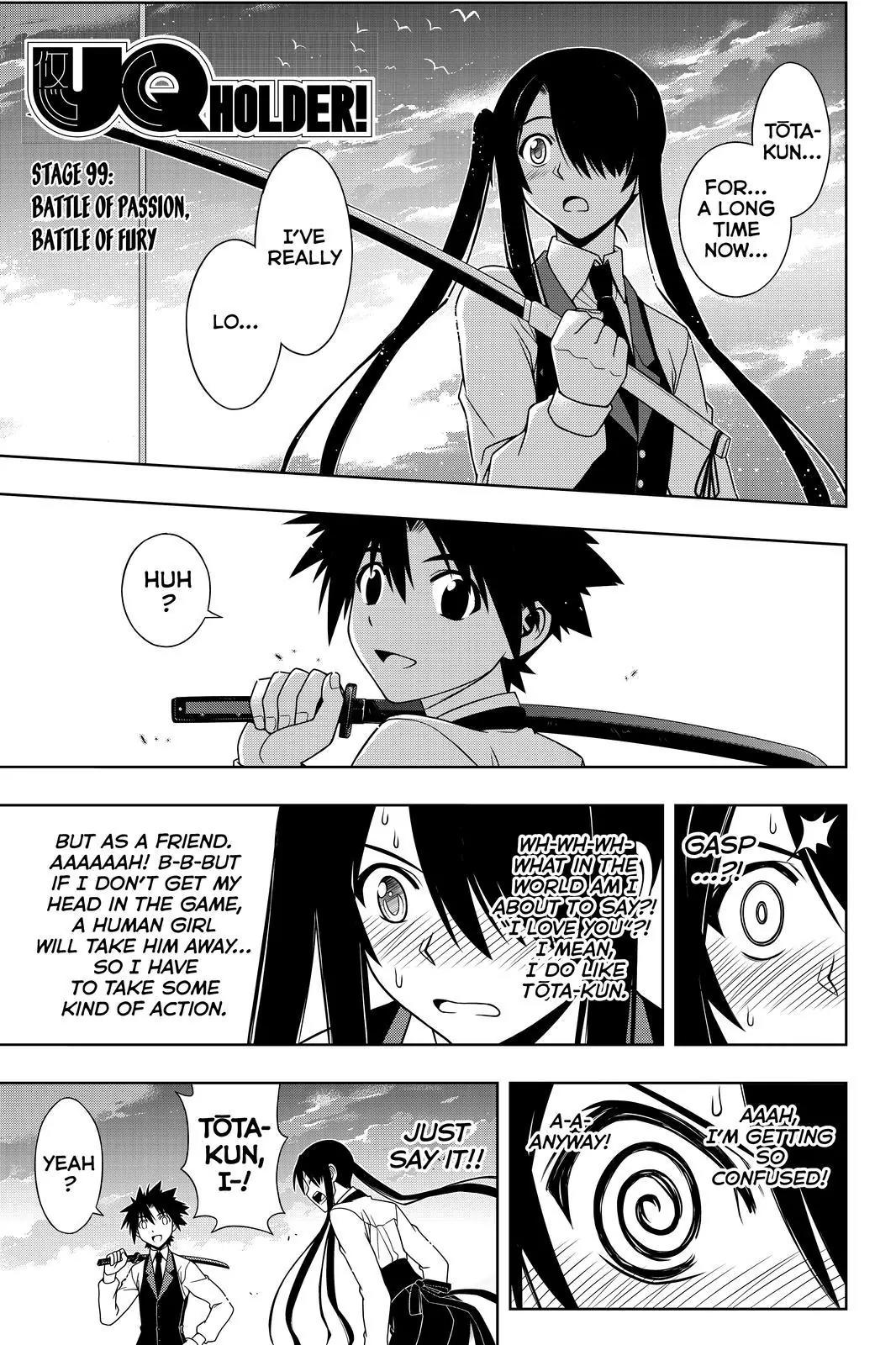 UQ Holder! Chapter 99 page 1 - Chapter 99 : Battle of Passion, Battle of Fury
