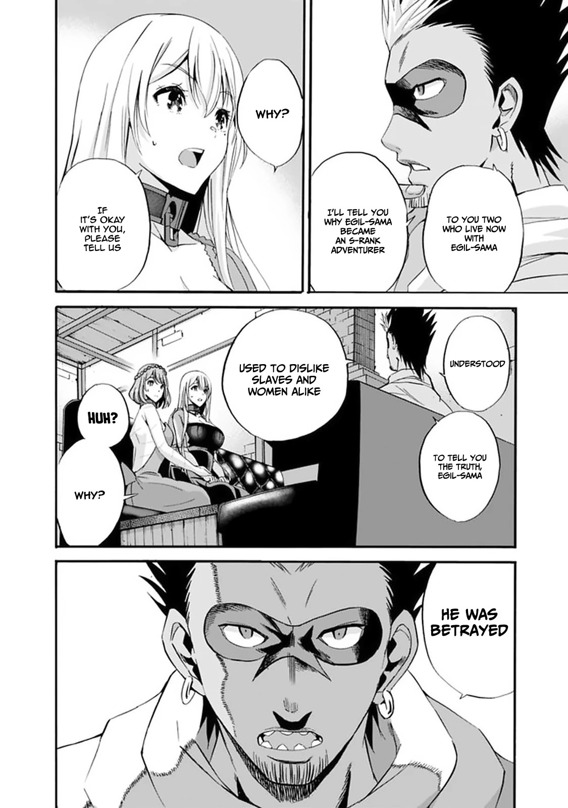 Uragirareta S Rank Boukensha no Ore wa, Aisuru Dorei no Kanojora to Tomoni Dorei dake no Harem Guild o Tsukuru Chapter 12 page 17 - Chapter 12: The Room, The Blindfold, And Me