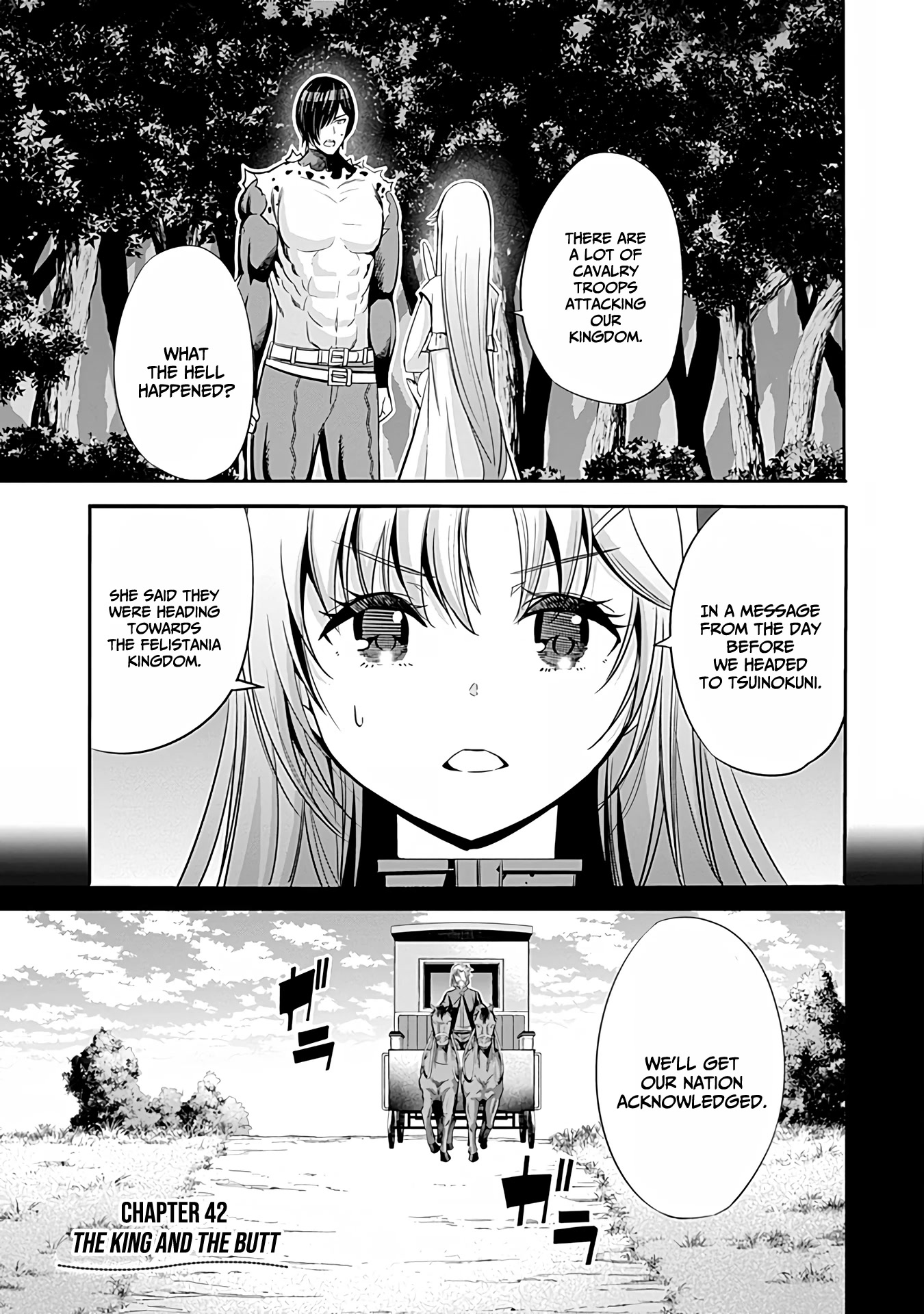 Uragirareta S Rank Boukensha no Ore wa, Aisuru Dorei no Kanojora to Tomoni Dorei dake no Harem Guild o Tsukuru Chapter 42 page 2 - Chapter 42: The king and the butt