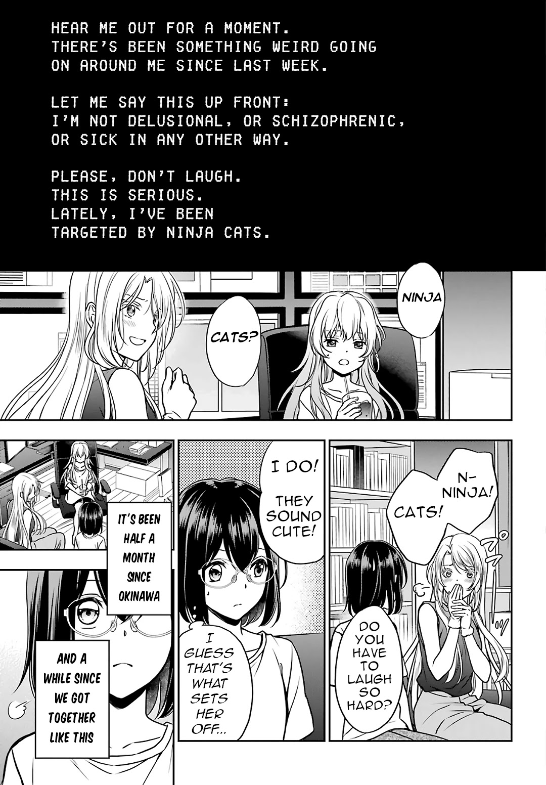 Urasekai Picnic Chapter 37 page 1 - Chapter 37: Attack of the Ninja Cats I