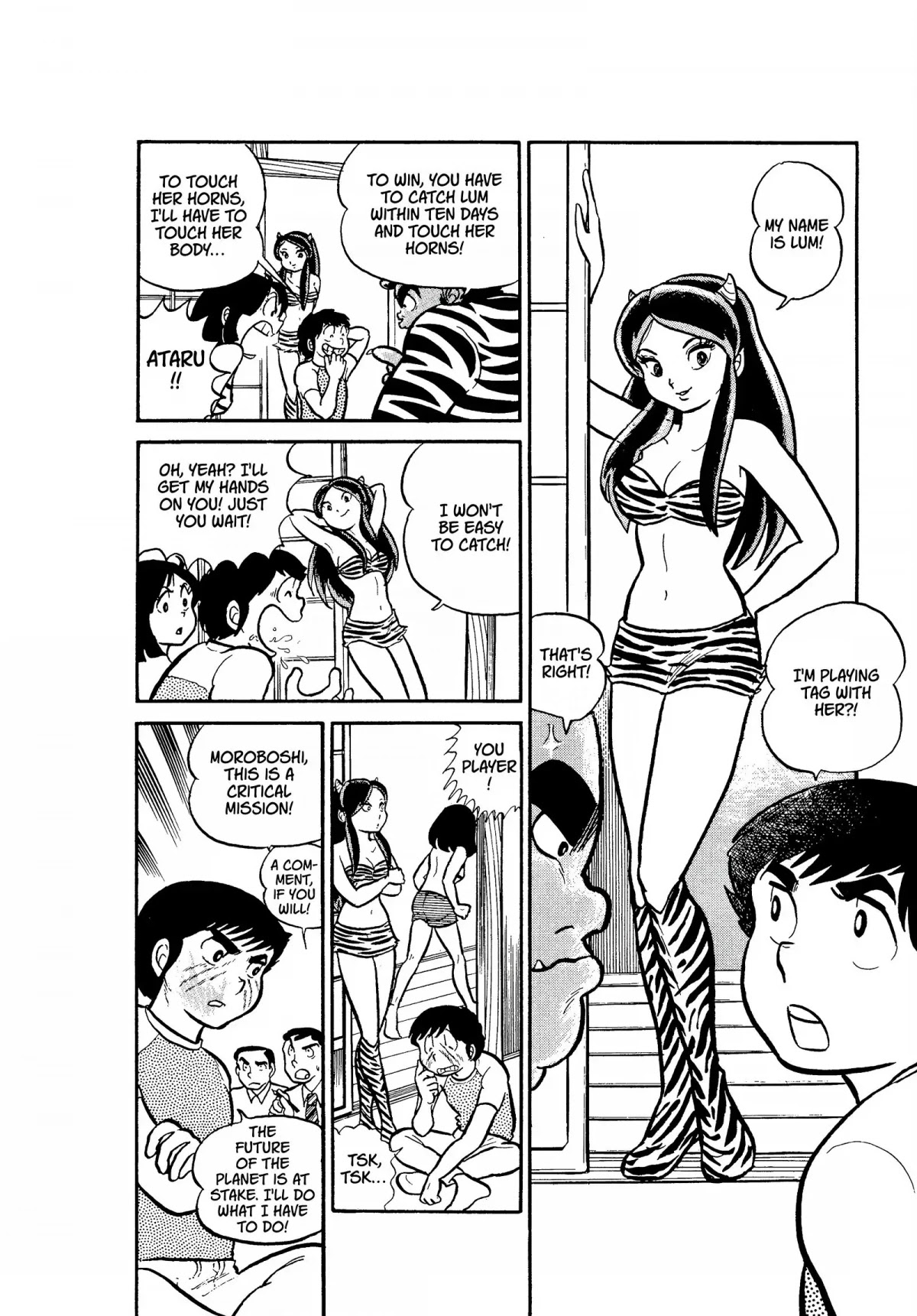 Urusei Yatsura Chapter 1 page 8 - Chapter 1: Young Love on the Run