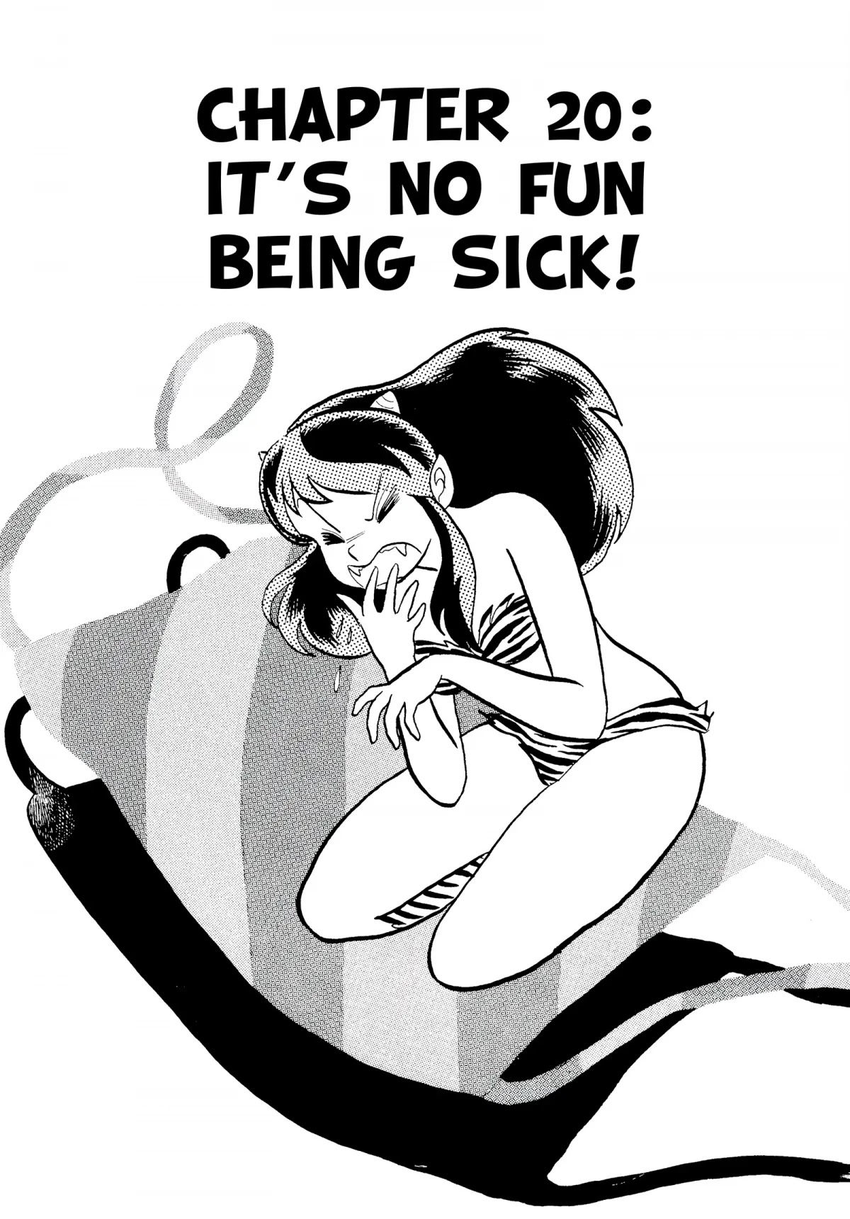 Urusei Yatsura Chapter 100 page 1 - Chapter 100: It’s No Fun Being Sick