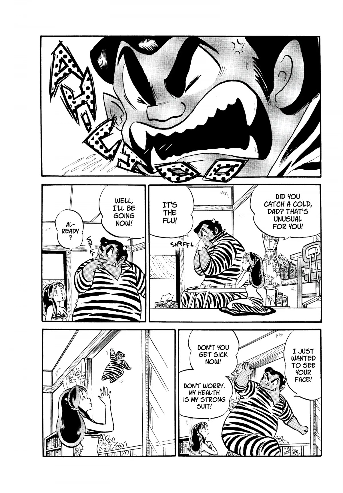 Urusei Yatsura Chapter 100 page 2 - Chapter 100: It’s No Fun Being Sick