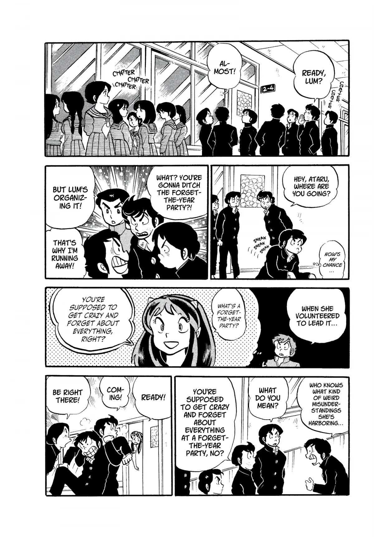 Urusei Yatsura Chapter 113 page 2 - Chapter 113: Forget-The-Year Party!