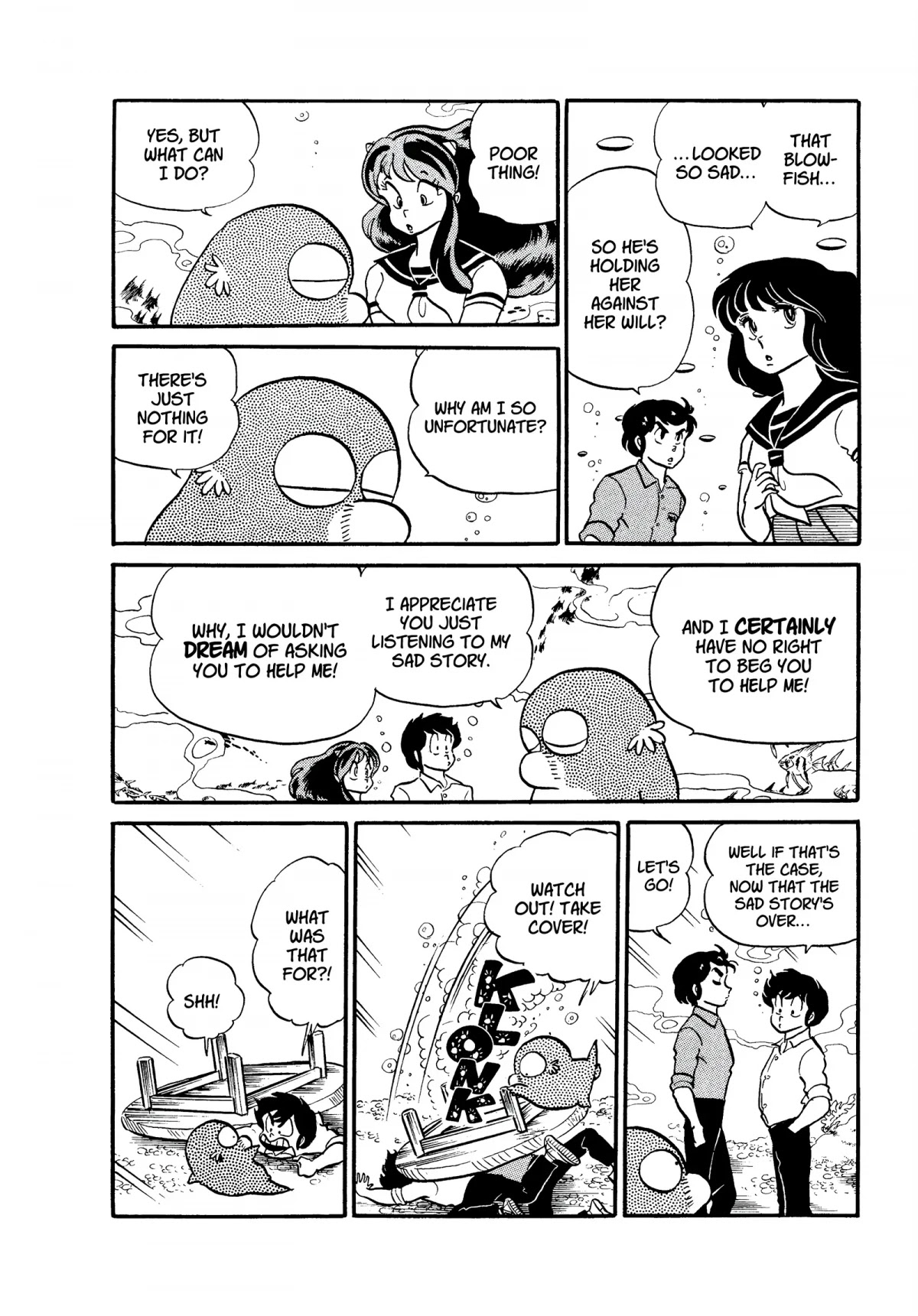 Urusei Yatsura Chapter 191 page 10 - Chapter 191: Underwater Love Triangle!!