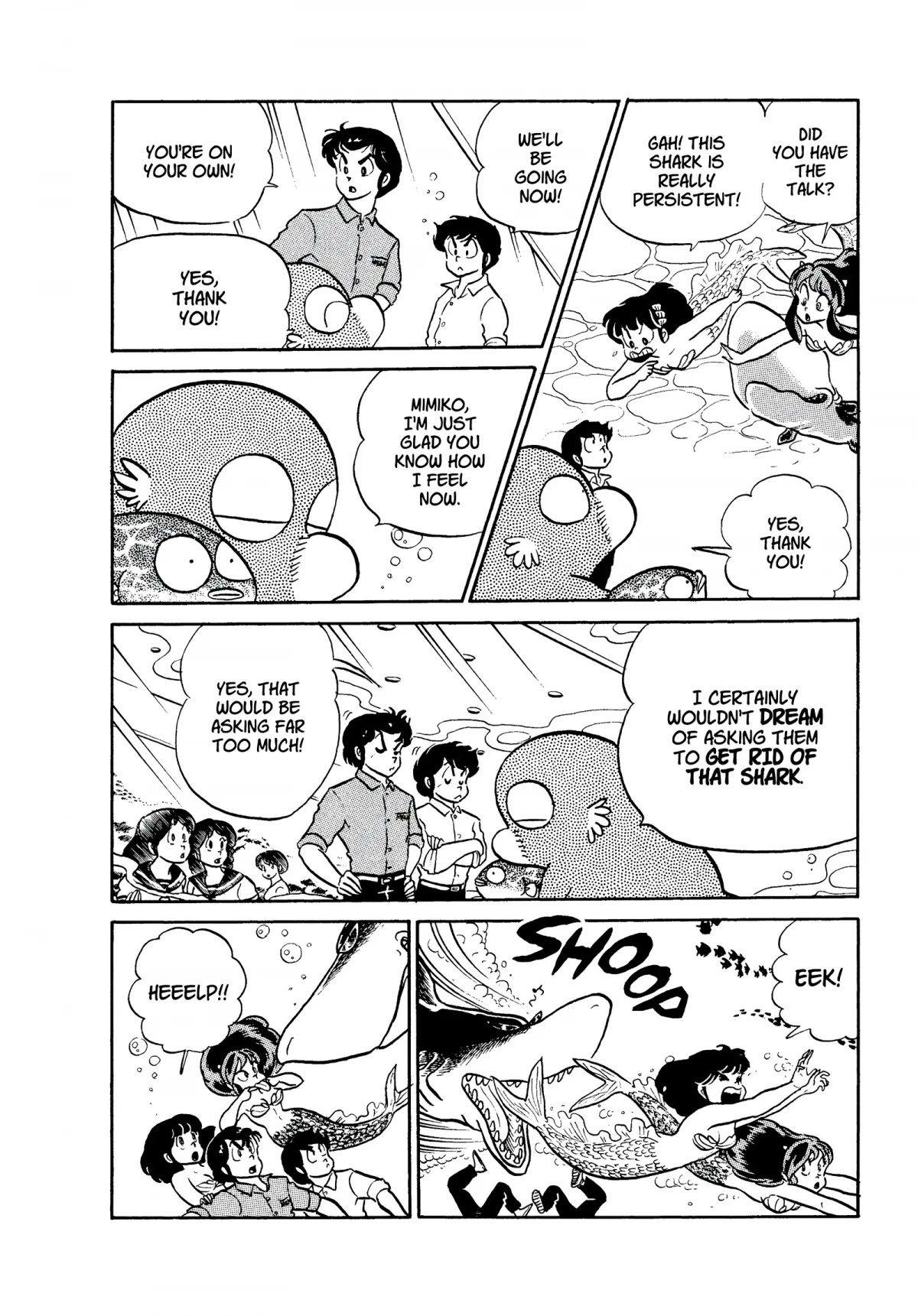 Urusei Yatsura Chapter 191 page 14 - Chapter 191: Underwater Love Triangle!!