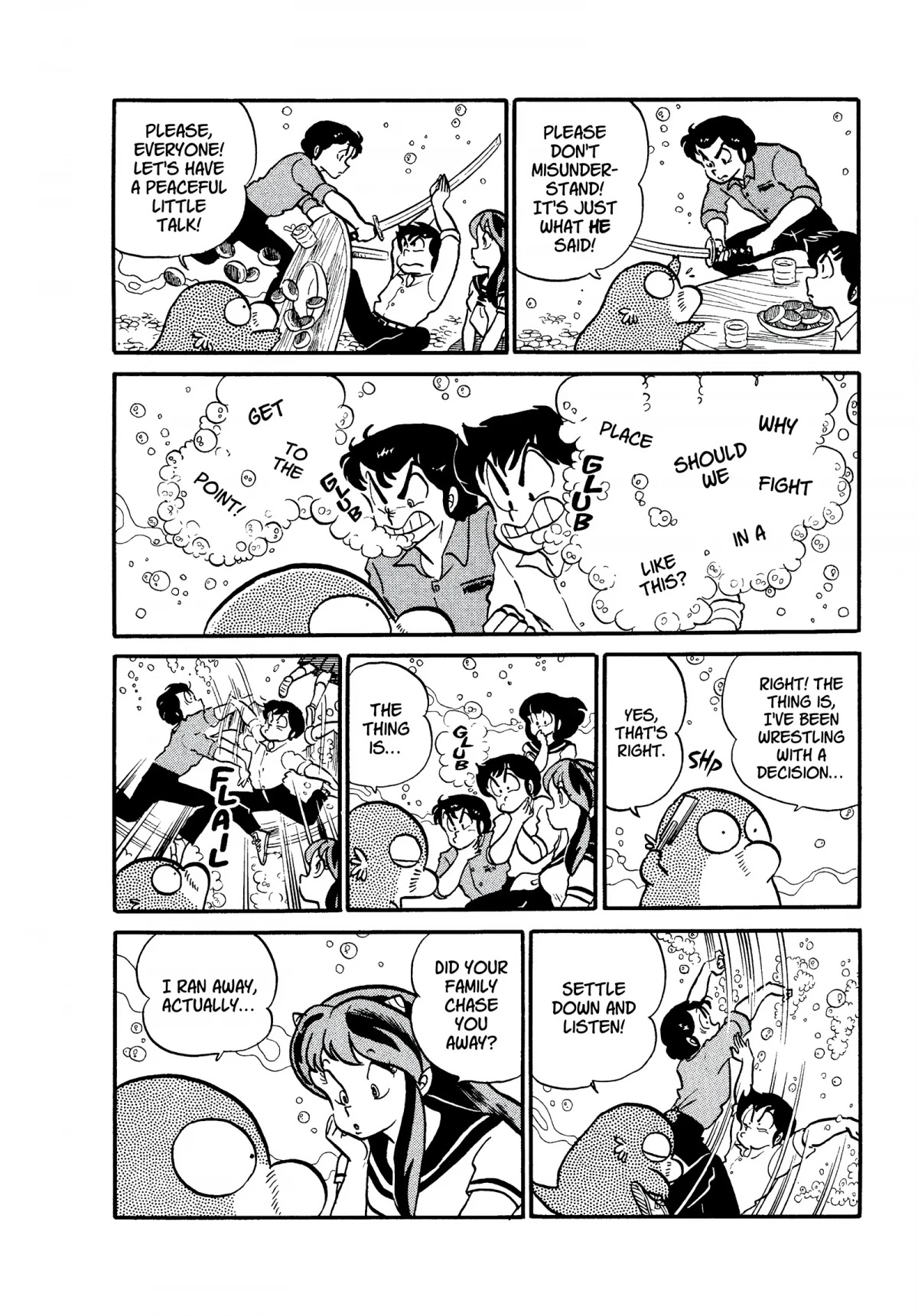 Urusei Yatsura Chapter 191 page 6 - Chapter 191: Underwater Love Triangle!!