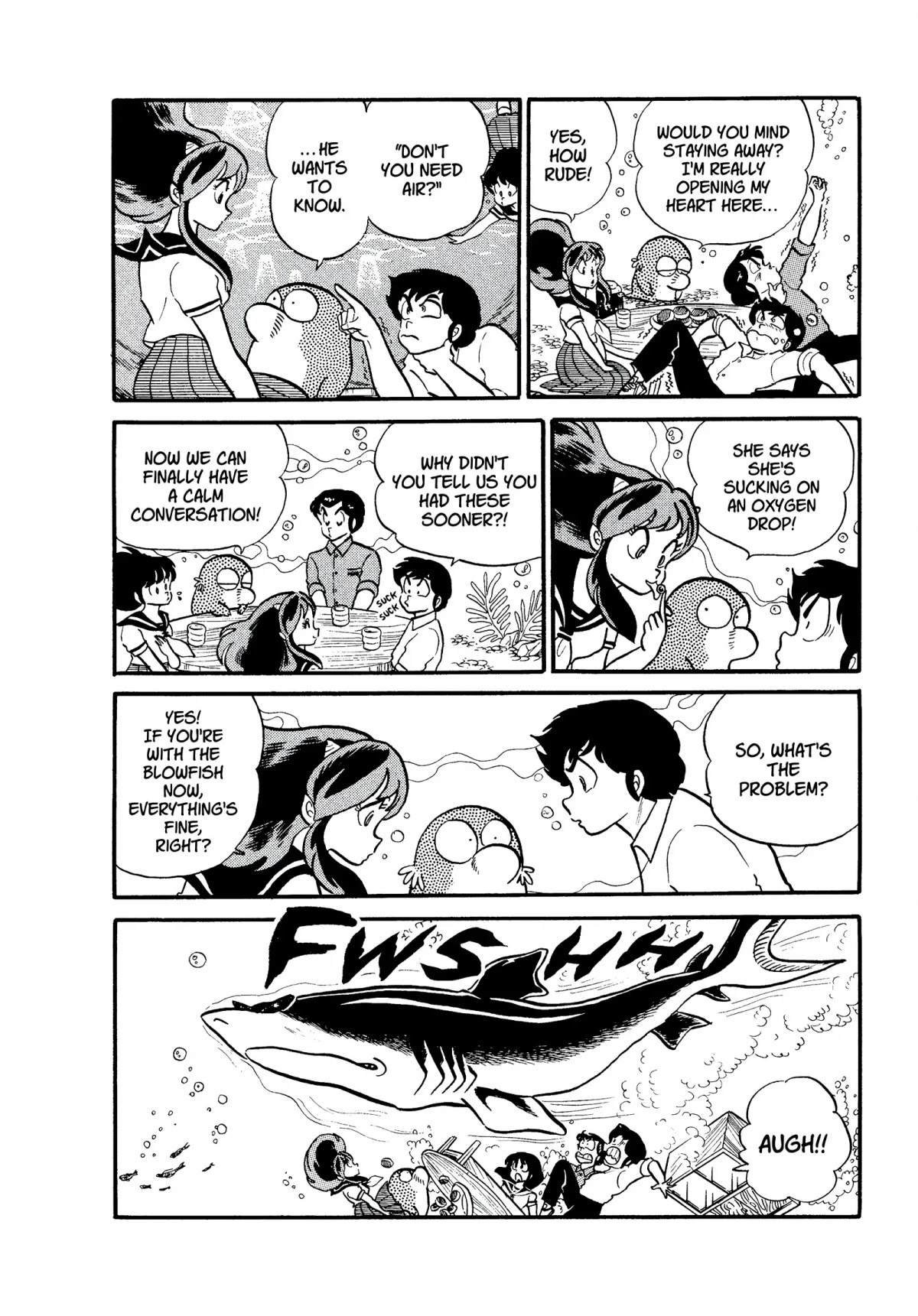 Urusei Yatsura Chapter 191 page 8 - Chapter 191: Underwater Love Triangle!!