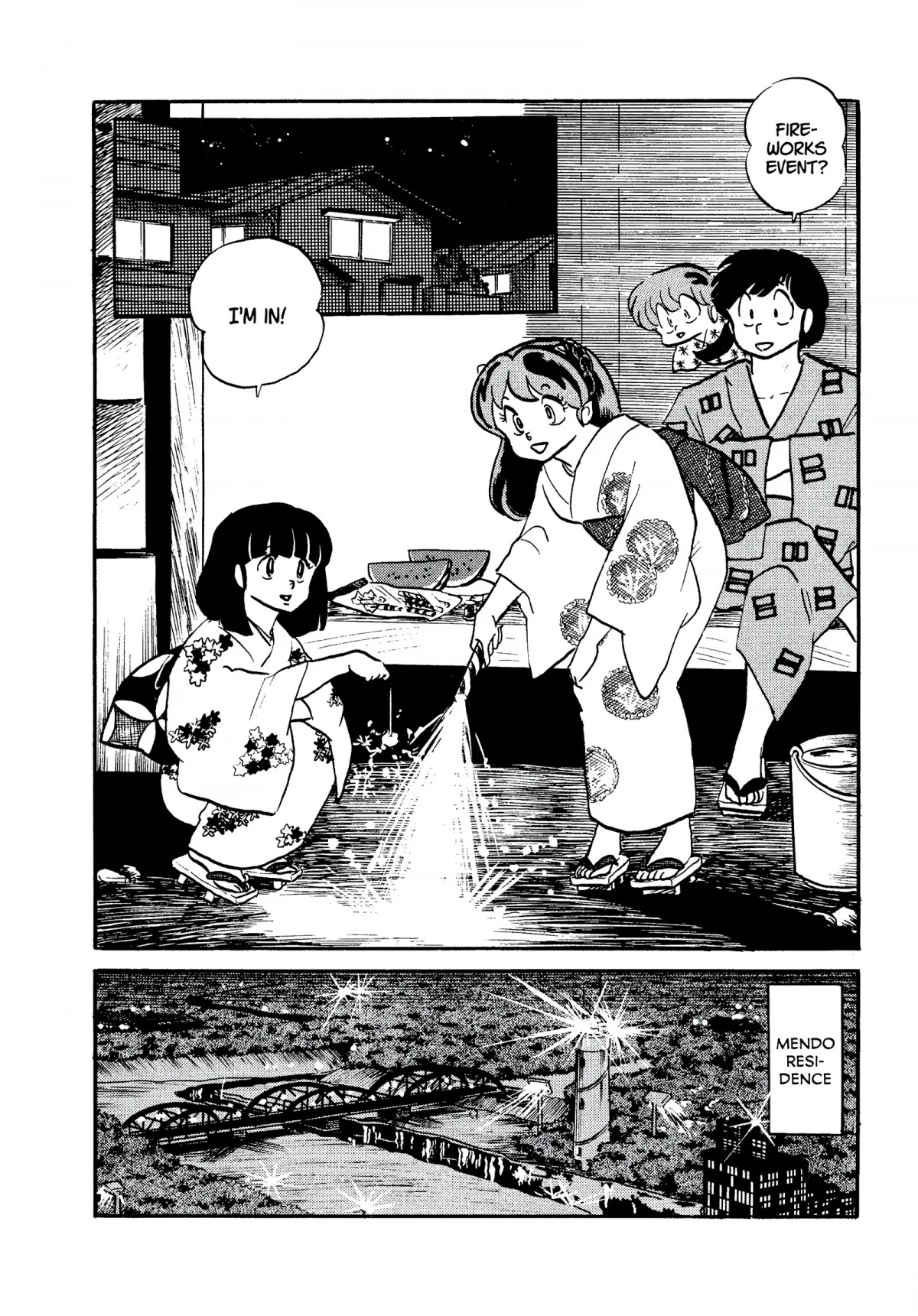 Urusei Yatsura Chapter 244 page 4 - Chapter 244: Battle: A Mendo Family Fireworks Event