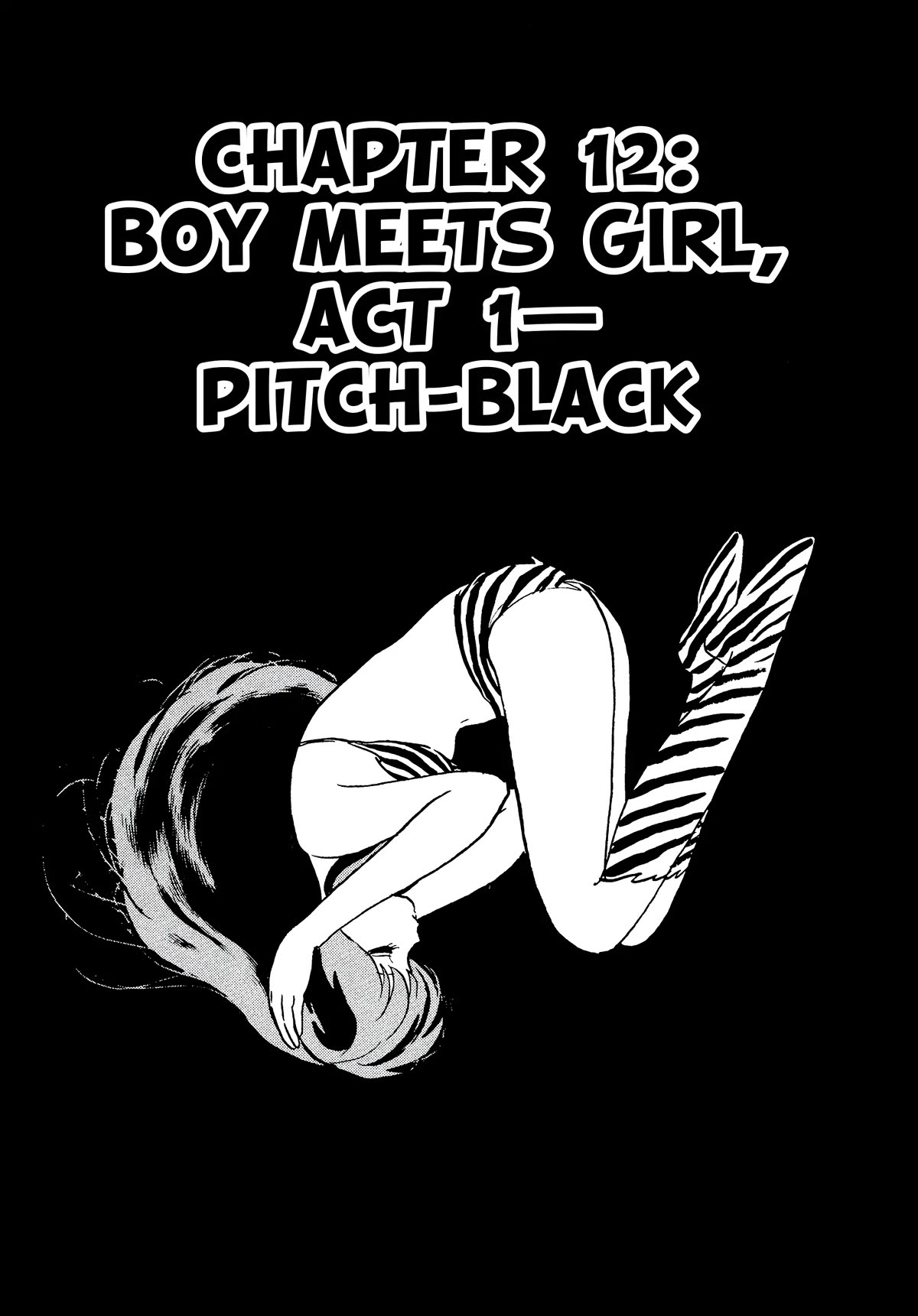 Urusei Yatsura Chapter 356 page 1 - Chapter 356: Boy Meets Girl, Act 1–Pitch-Black