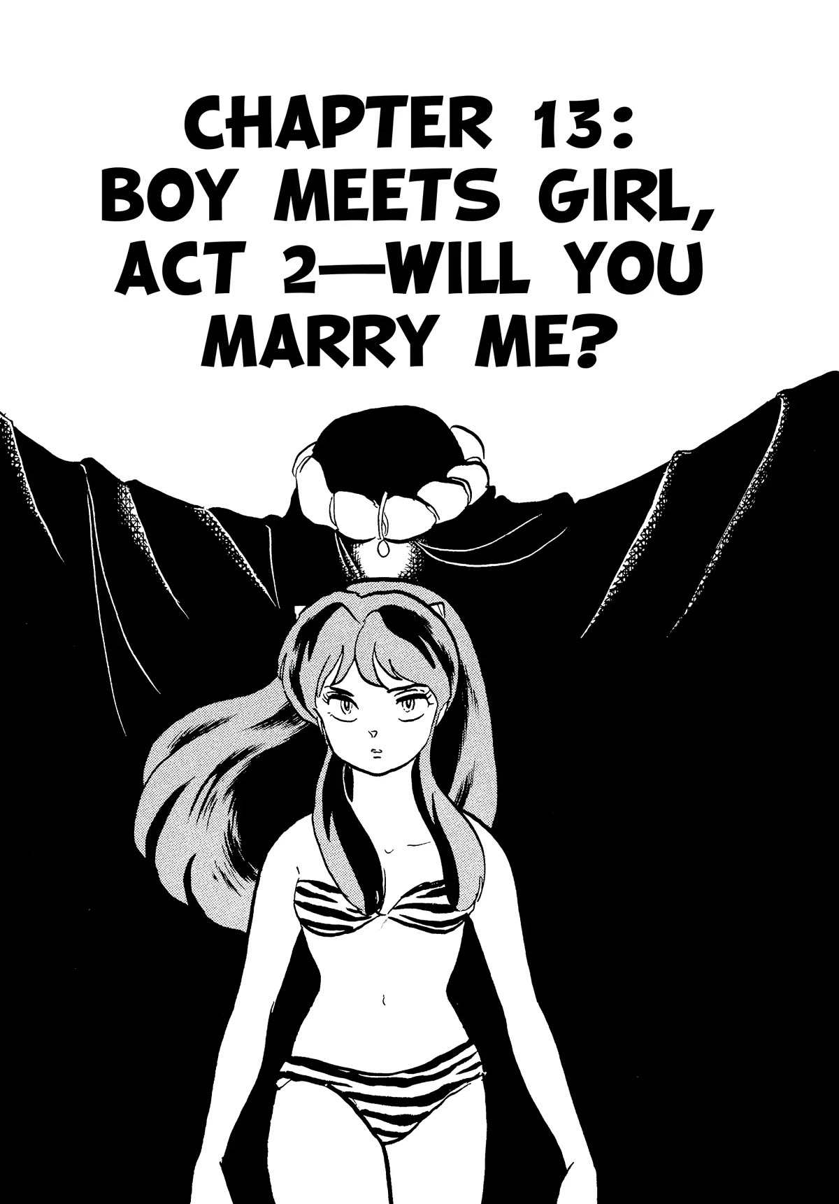 Urusei Yatsura Chapter 357 page 1 - Chapter 357: Boy Meets Girl, Act 2–Will You Marry Me?