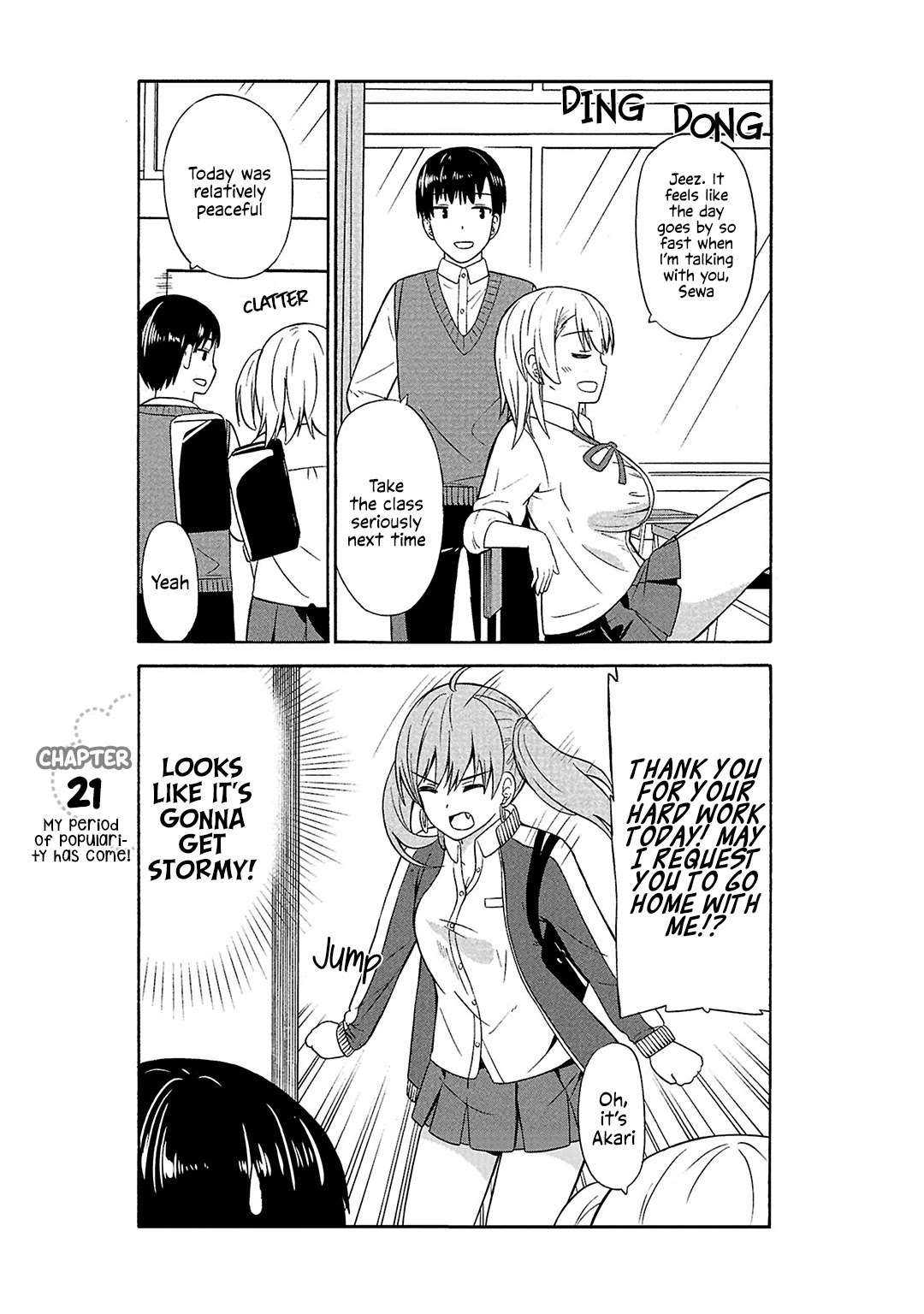 Usami-san Ha Kamawaretai! Chapter 21 page 1 - Chapter 21: My period of popularity has come!