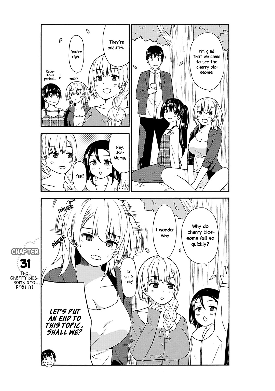 Usami-san Ha Kamawaretai! Chapter 31 page 2 - Chapter 31: The cherry blossoms are pretty!