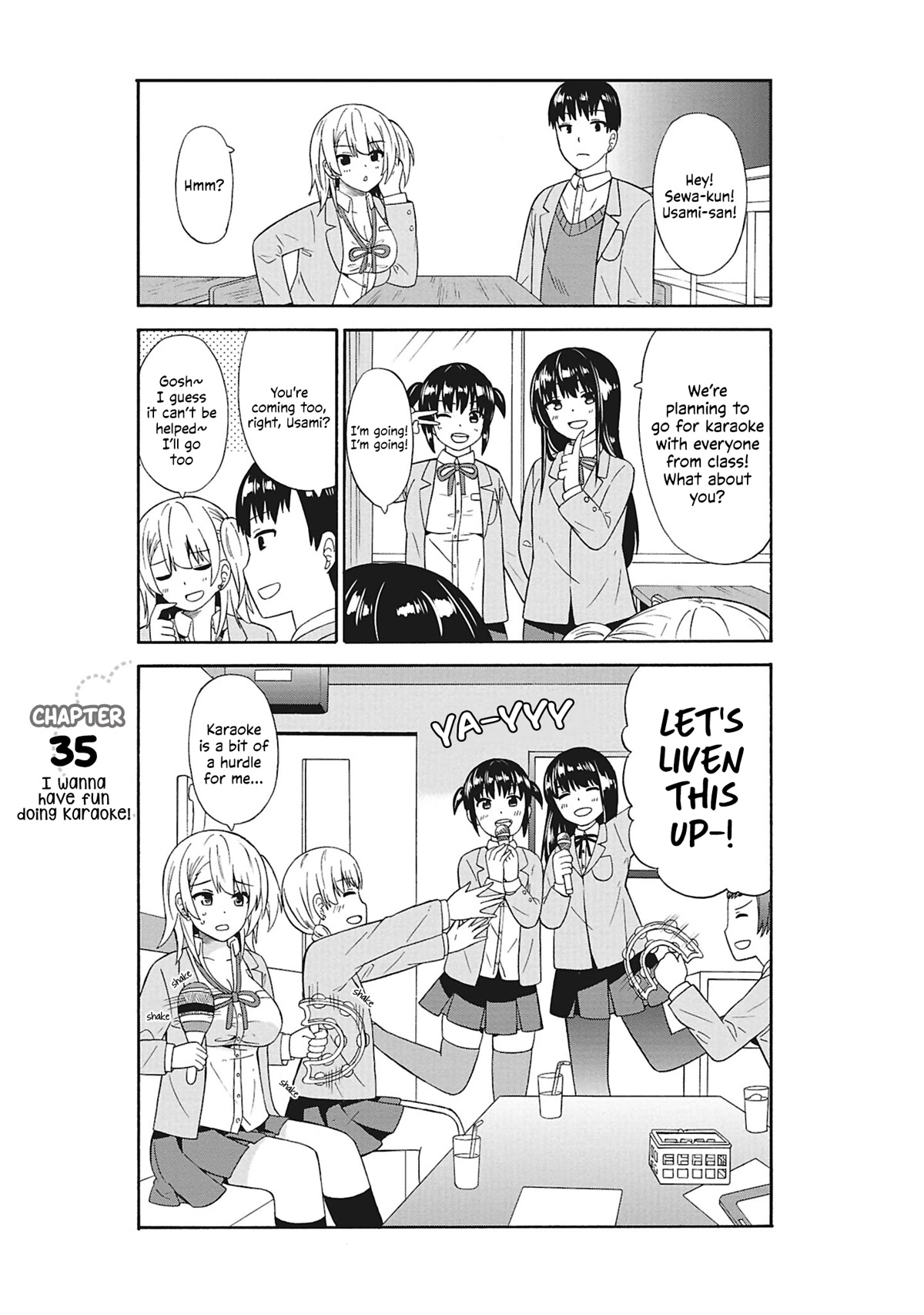 Usami-san Ha Kamawaretai! Chapter 35 page 2 - Chapter 35: I wanna have fun doing Karaoke!