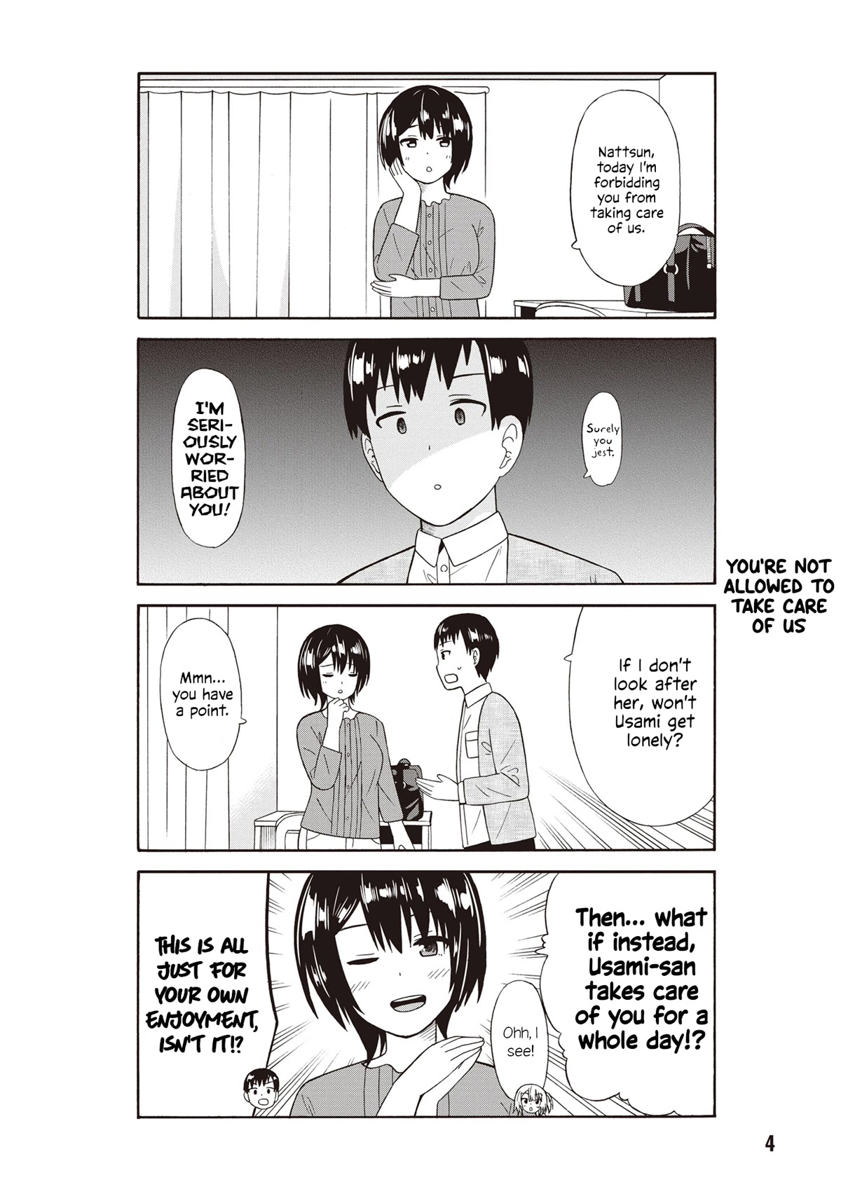 Usami-san Ha Kamawaretai! Chapter 36 page 2 - Chapter 36: Today you're not allowed to take care of us.